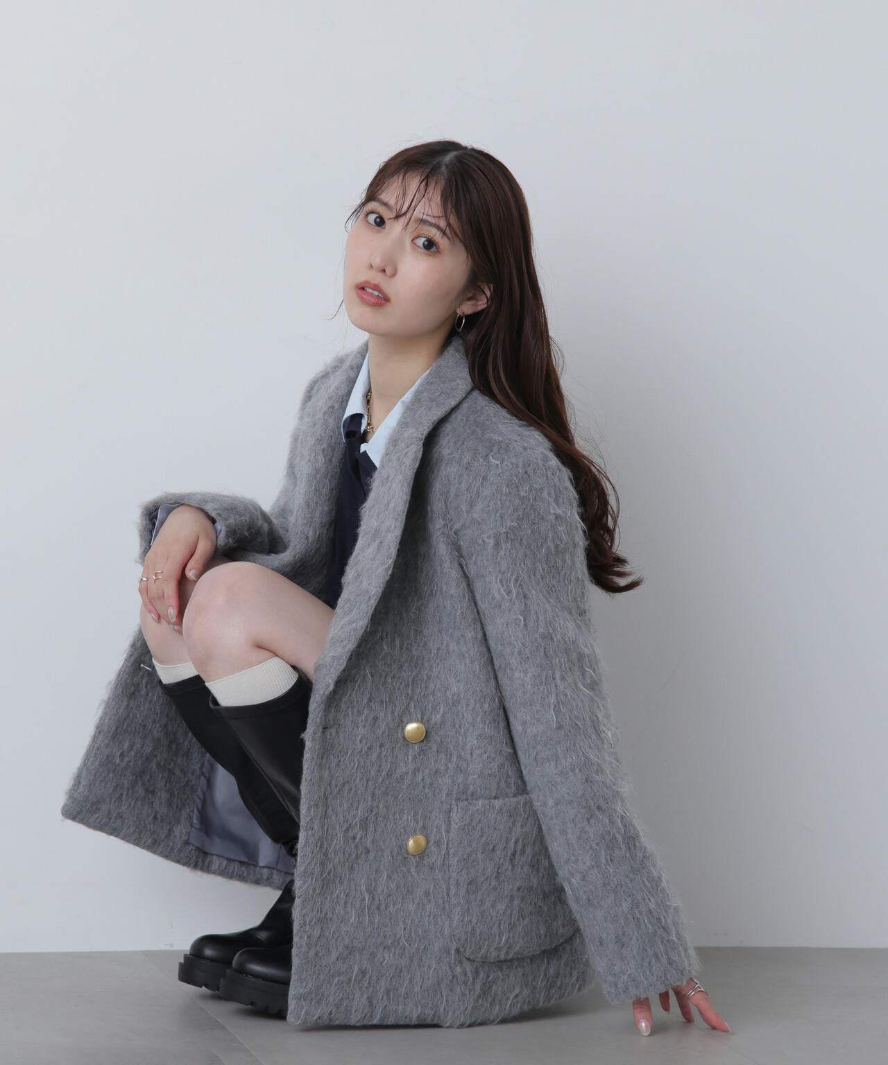 【MFM】シャギーダブルジャケット