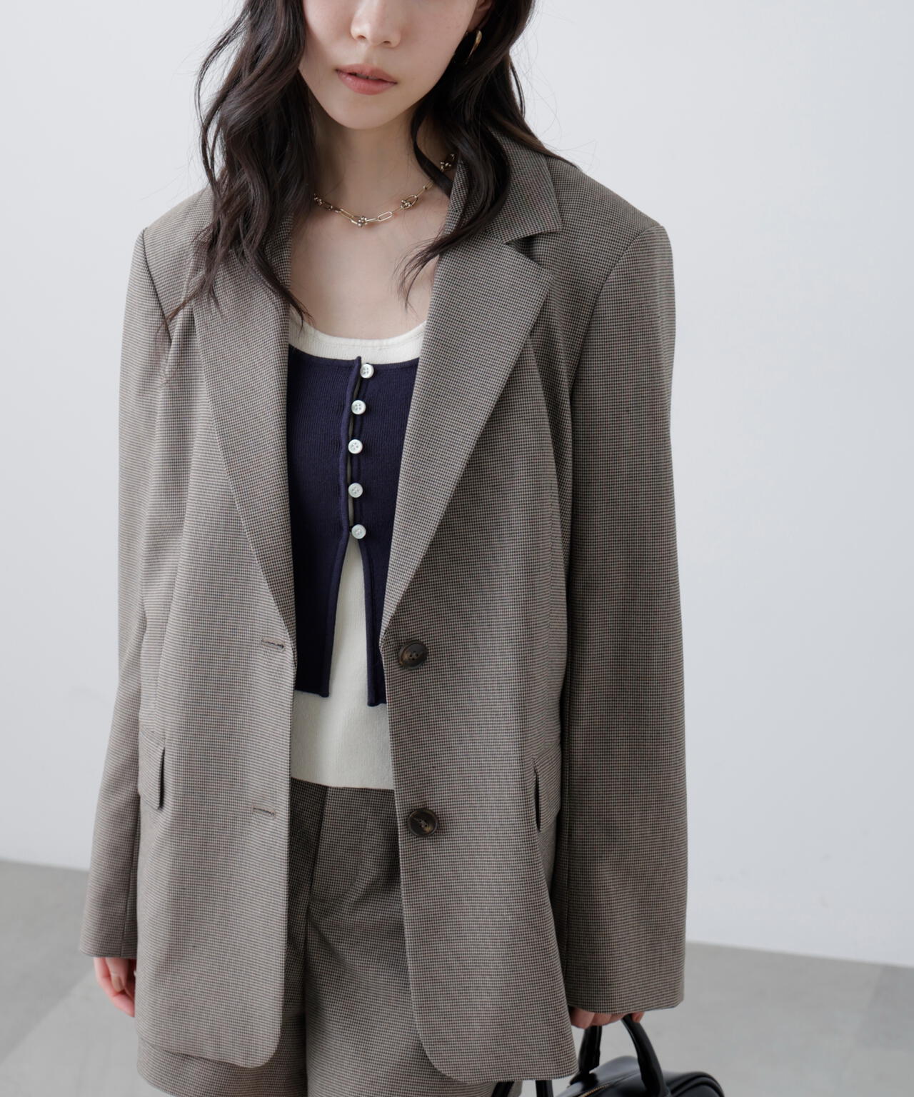 〈セットアップ対応〉オーバーサイズシングルジャケット