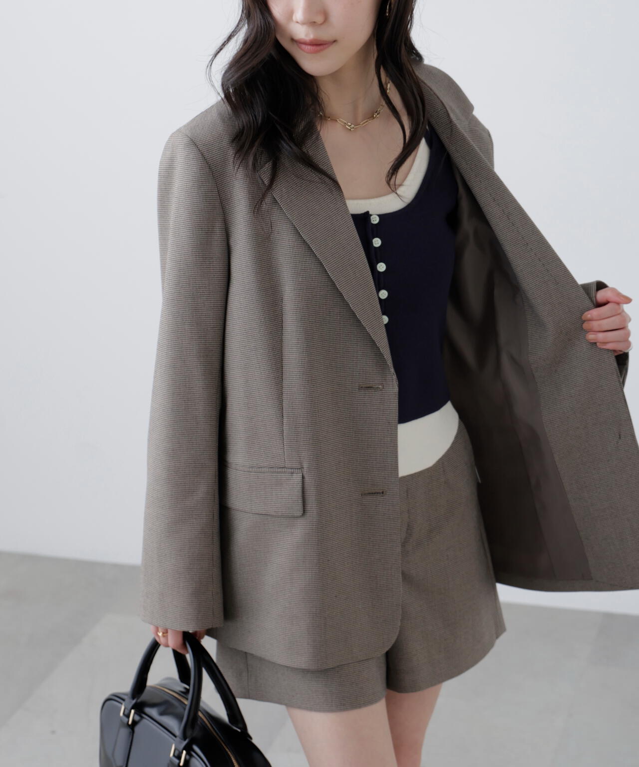 〈セットアップ対応〉オーバーサイズシングルジャケット