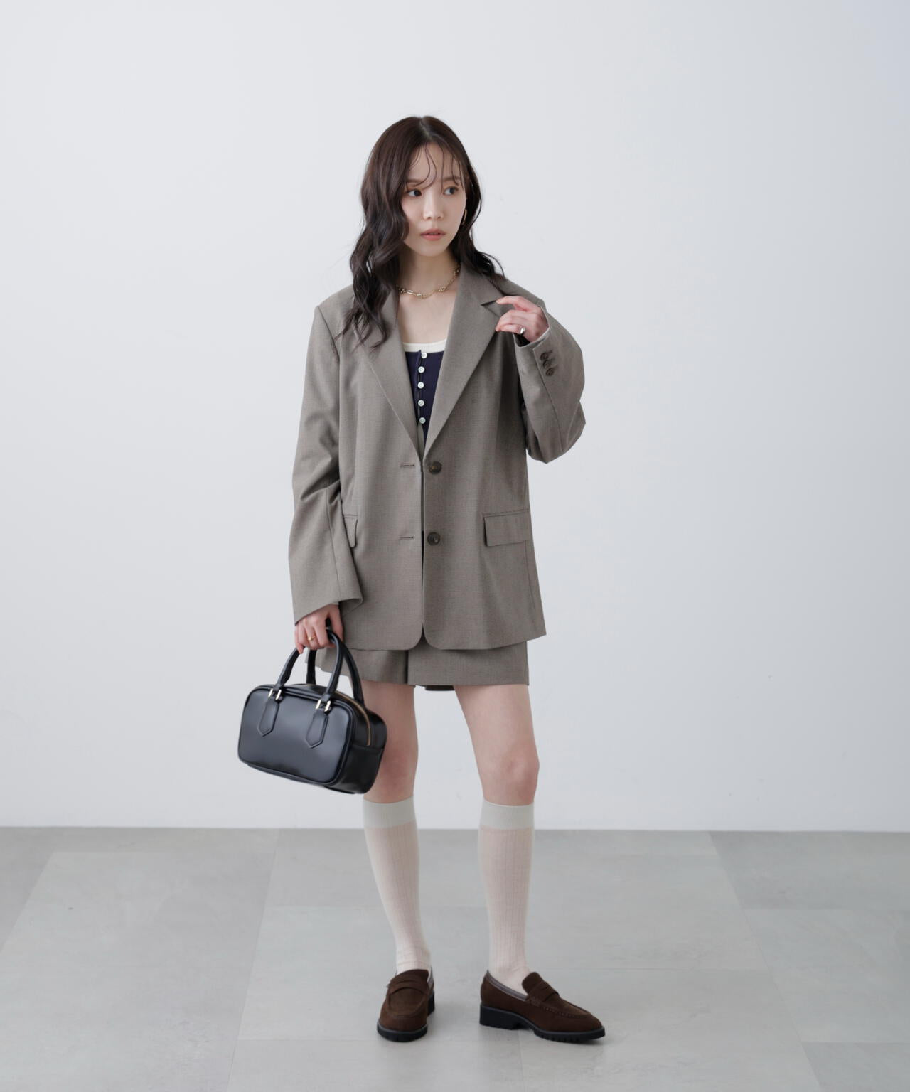 〈セットアップ対応〉オーバーサイズシングルジャケット