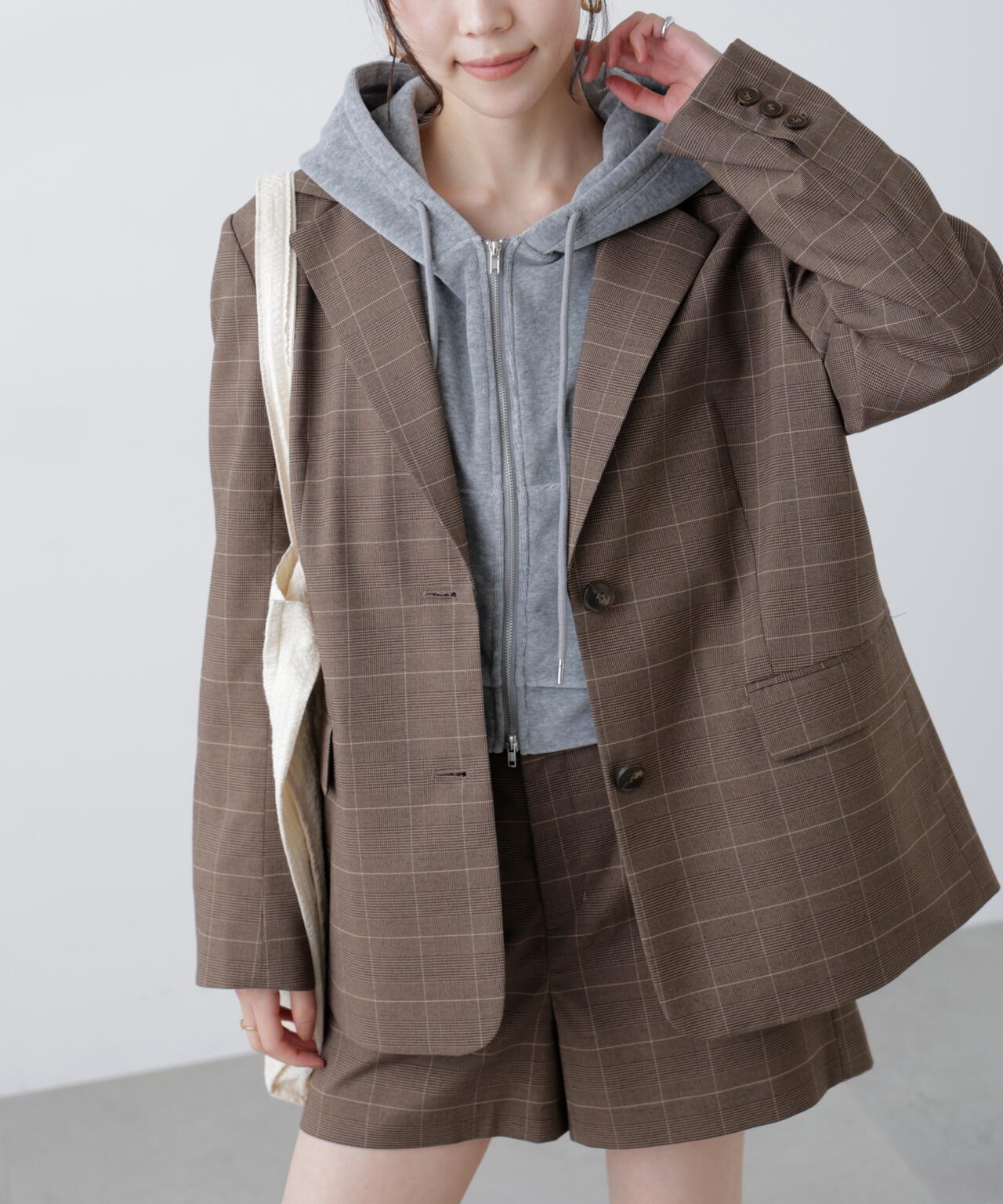 〈セットアップ対応〉オーバーサイズシングルジャケット