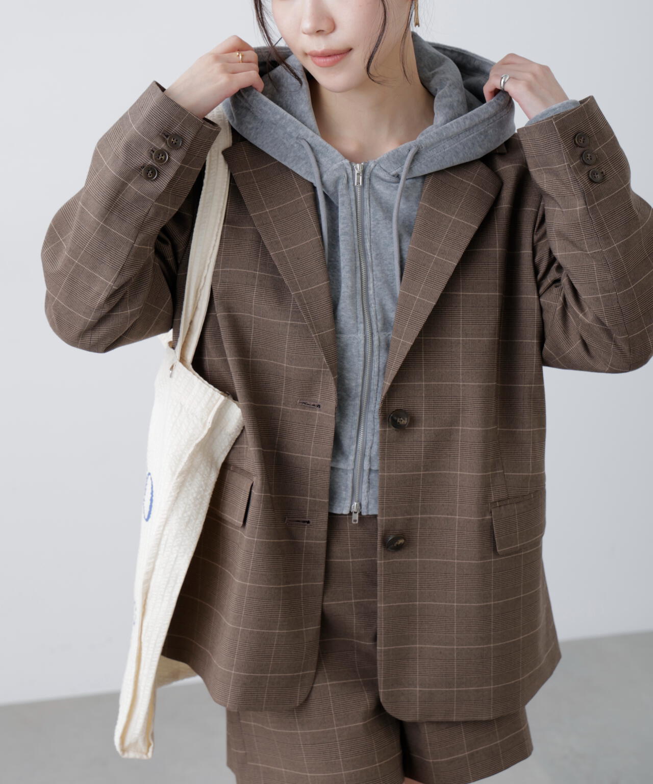 〈セットアップ対応〉オーバーサイズシングルジャケット