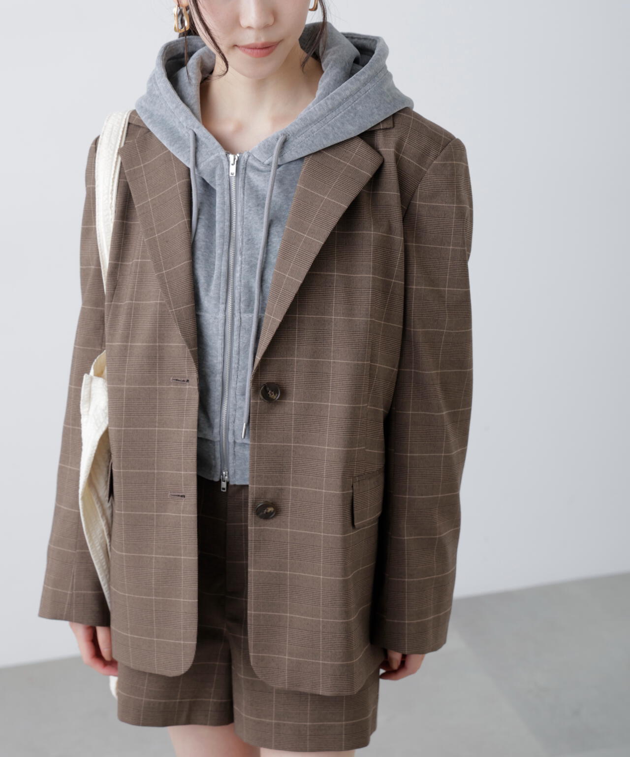 〈セットアップ対応〉オーバーサイズシングルジャケット