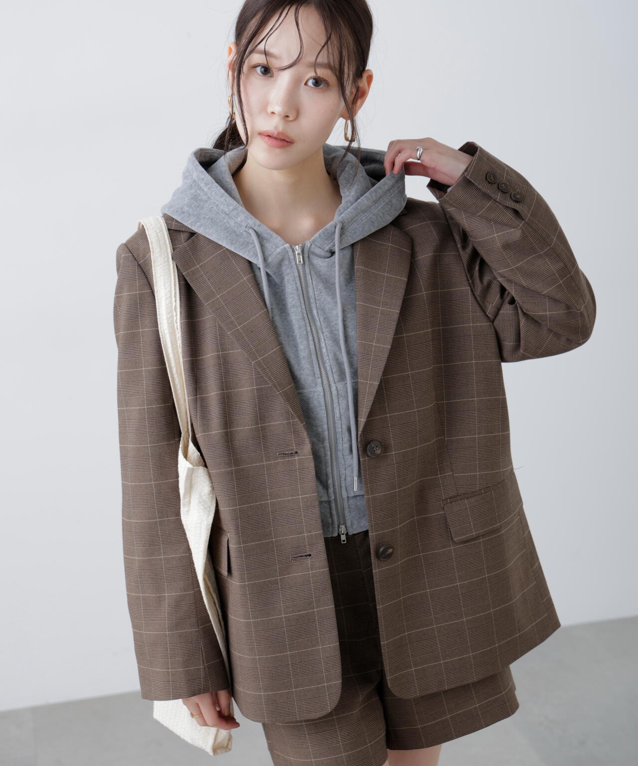 〈セットアップ対応〉オーバーサイズシングルジャケット