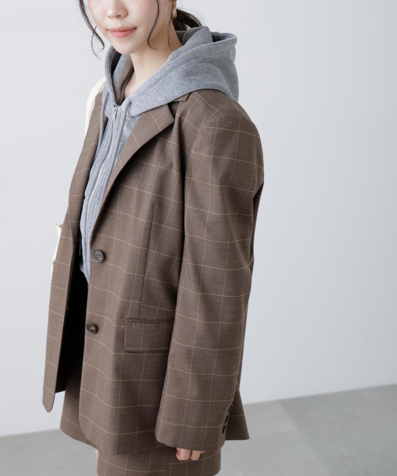 〈セットアップ対応〉オーバーサイズシングルジャケット