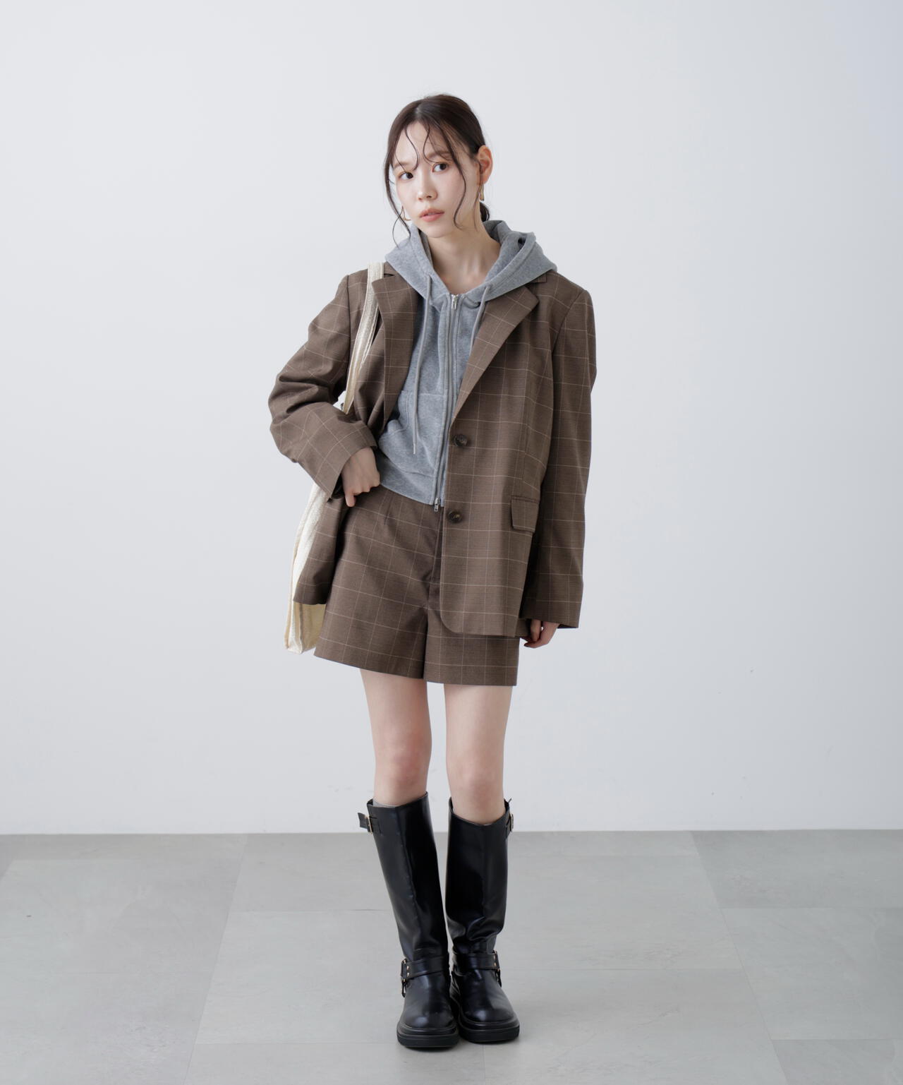 〈セットアップ対応〉オーバーサイズシングルジャケット