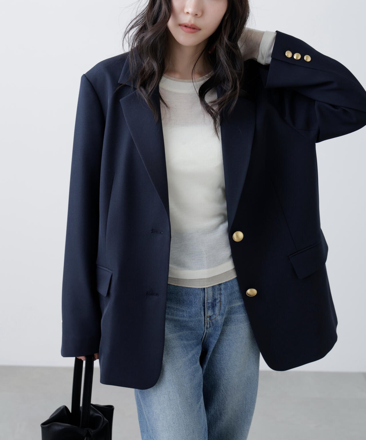 〈セットアップ対応〉オーバーサイズシングルジャケット