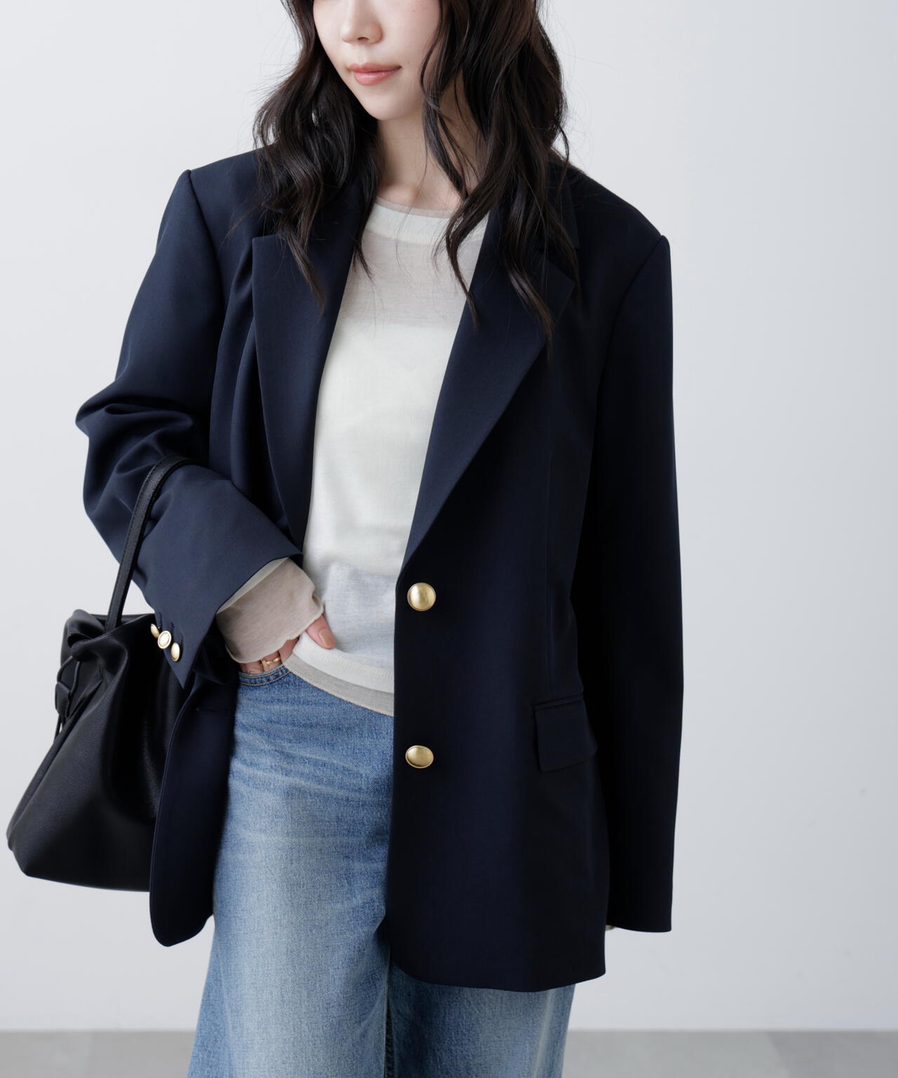 〈セットアップ対応〉オーバーサイズシングルジャケット