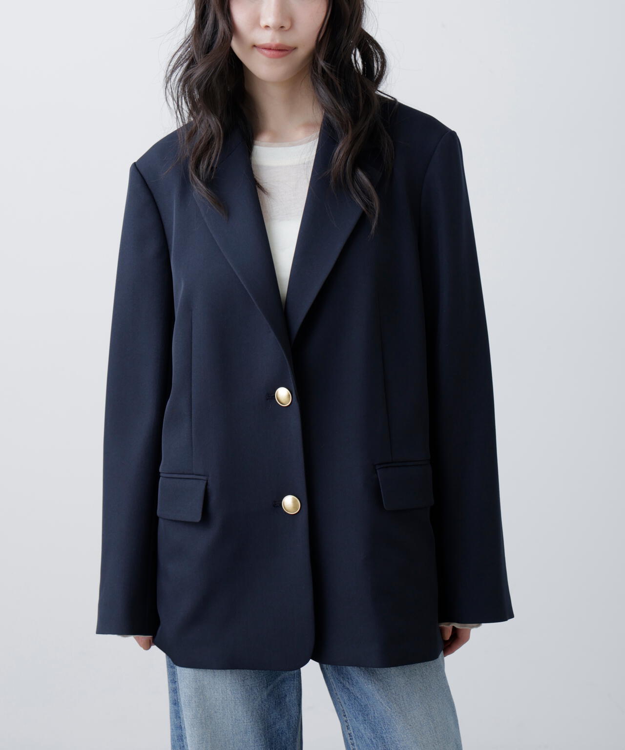 〈セットアップ対応〉オーバーサイズシングルジャケット