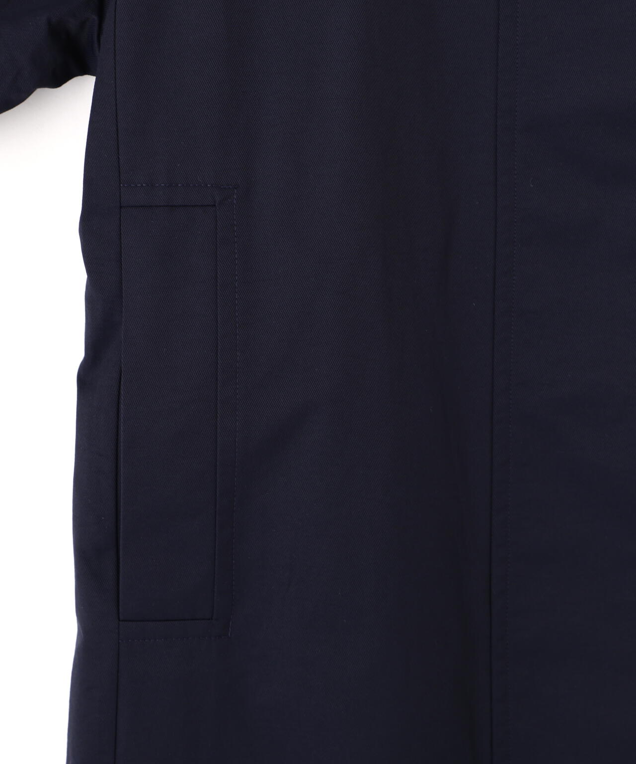 スタンドカラーロングトレンチコート