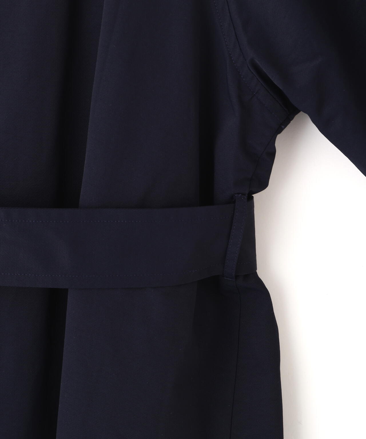 スタンドカラーロングトレンチコート