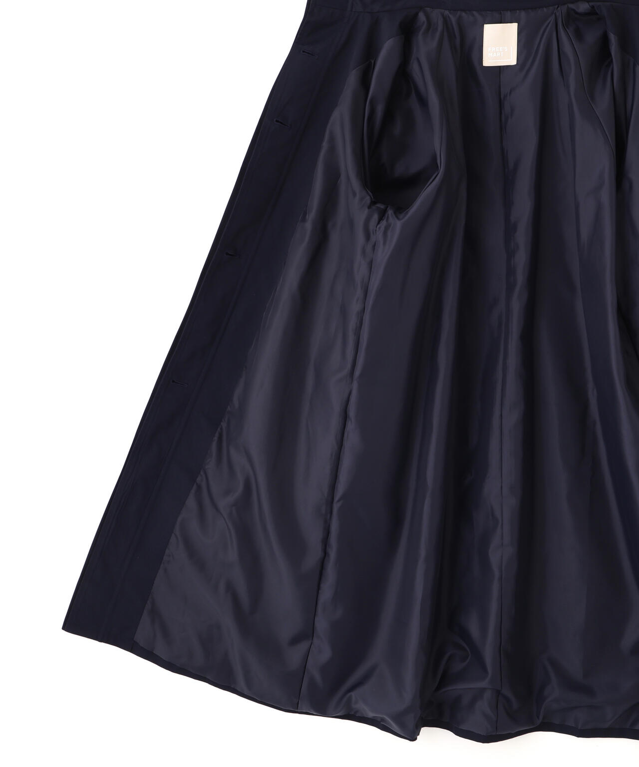 スタンドカラーロングトレンチコート