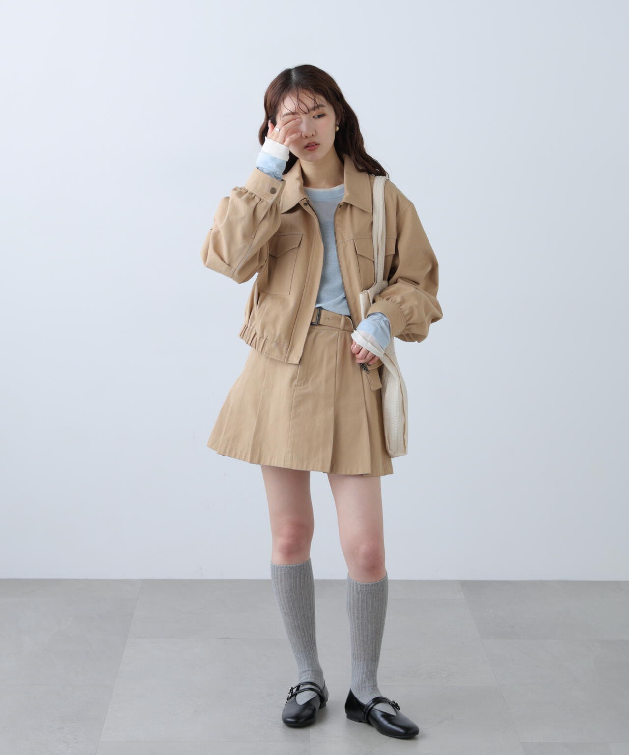 〈セットアップ対応〉ショート丈ブルゾン