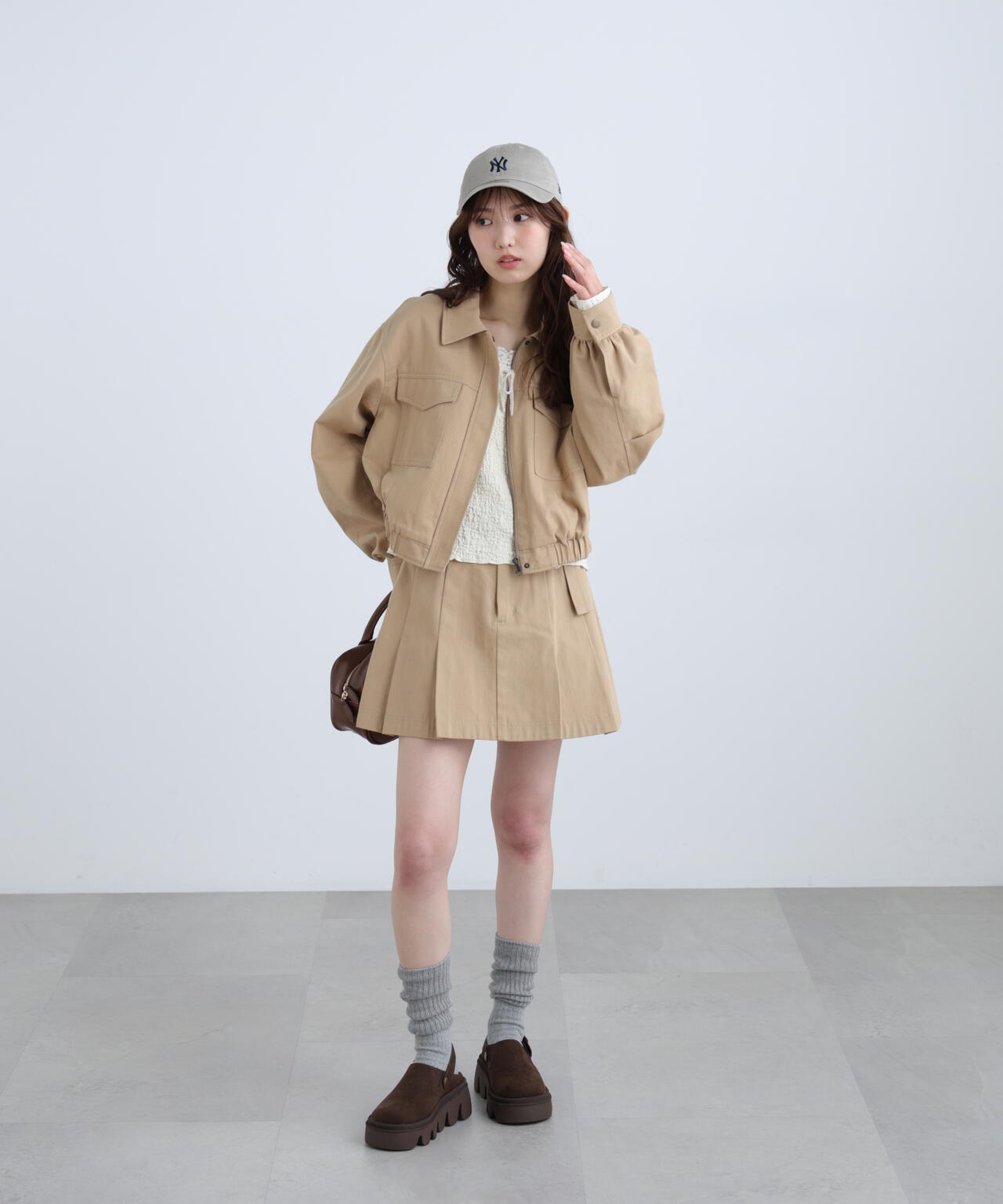 〈セットアップ対応〉ショート丈ブルゾン