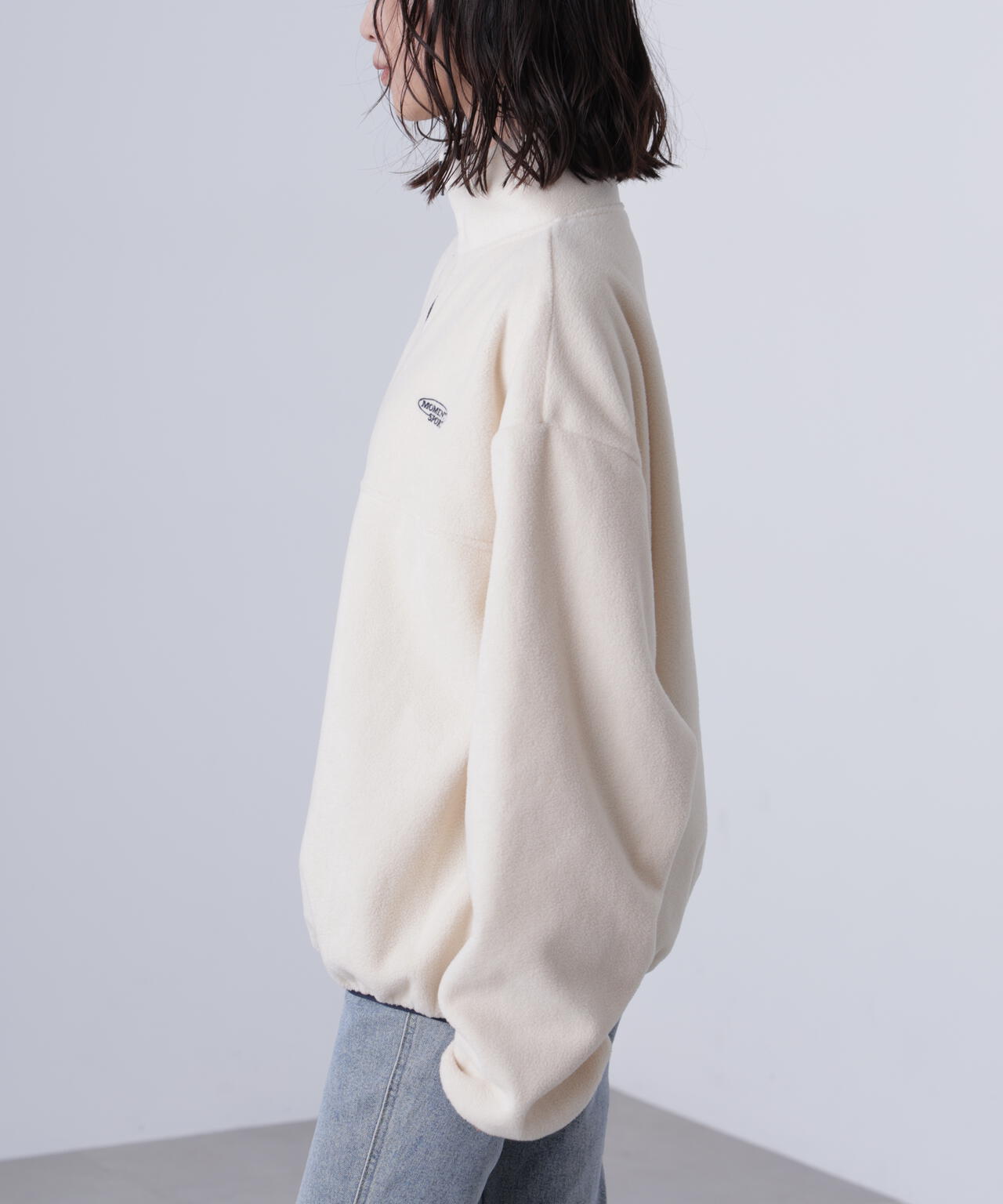 フリースハーフジッププルオーバー