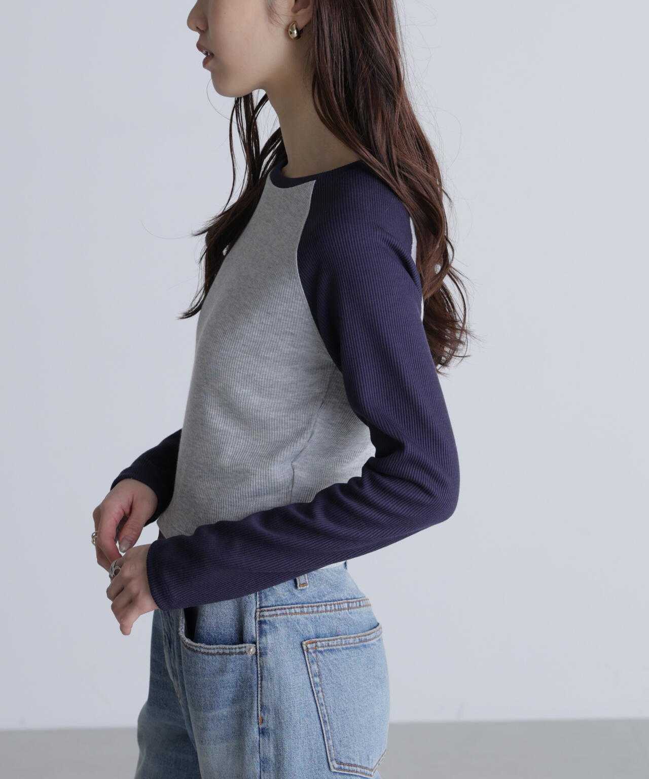 ラグラン長袖カットソー