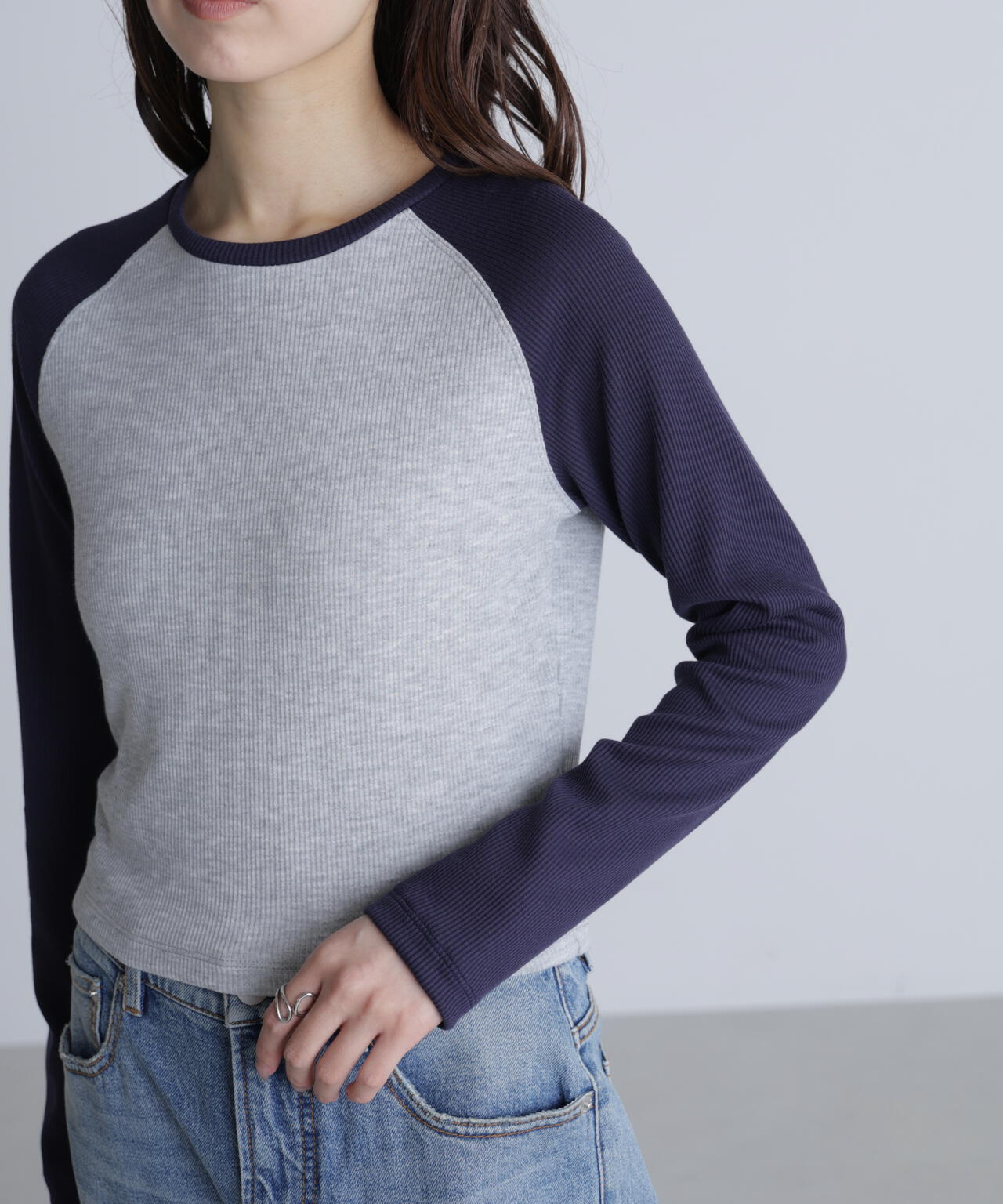 ラグラン長袖カットソー