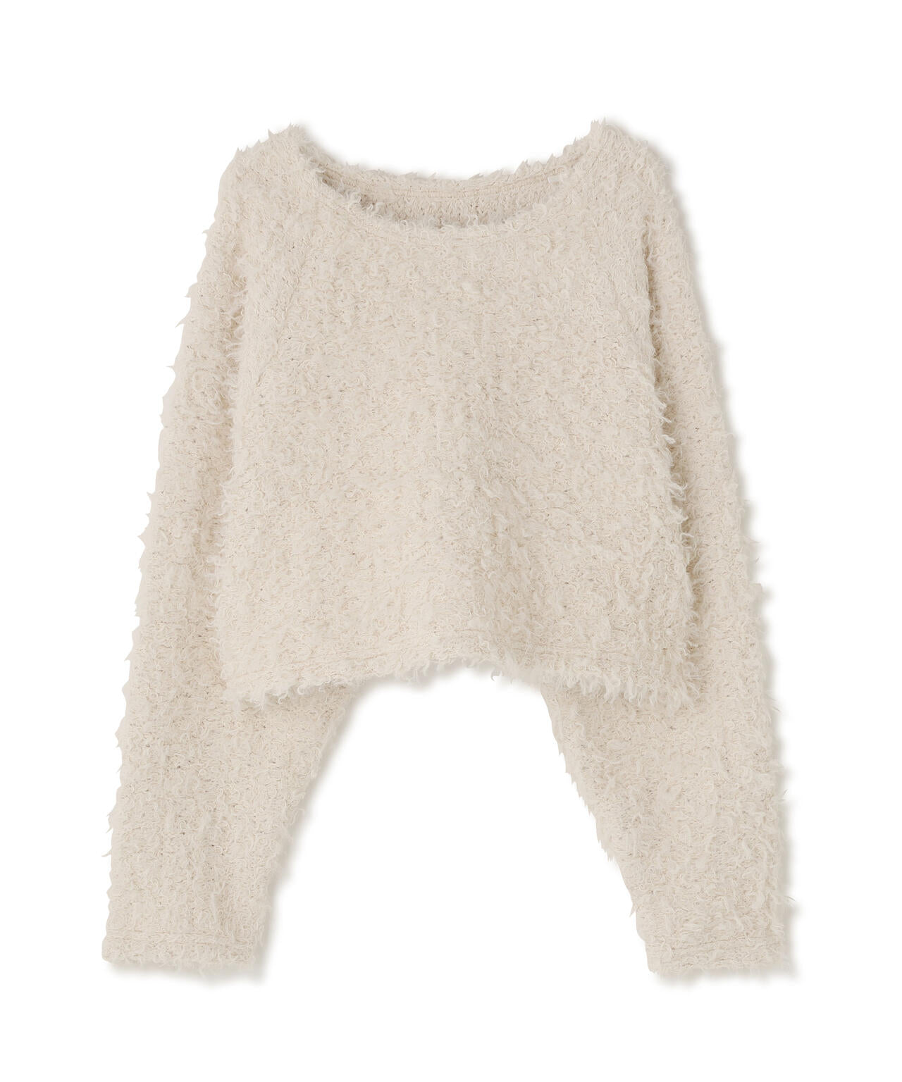 プードルボアショート丈ニットソー