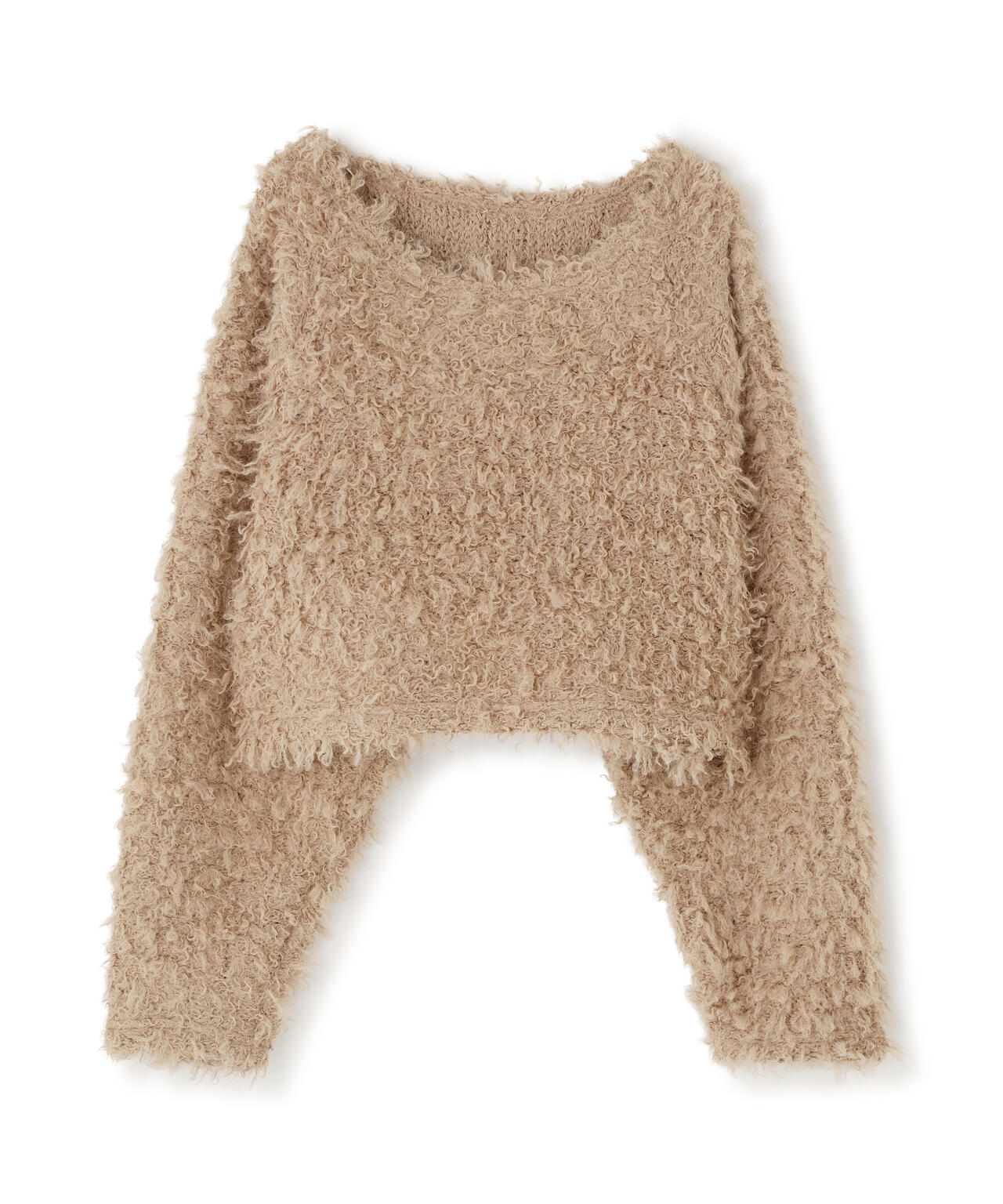 プードルボアショート丈ニットソー