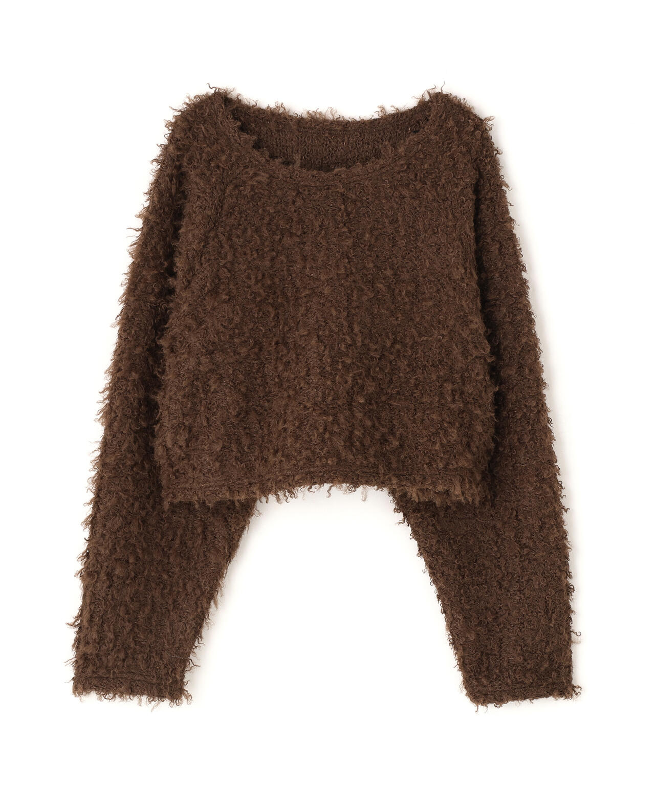 プードルボアショート丈ニットソー