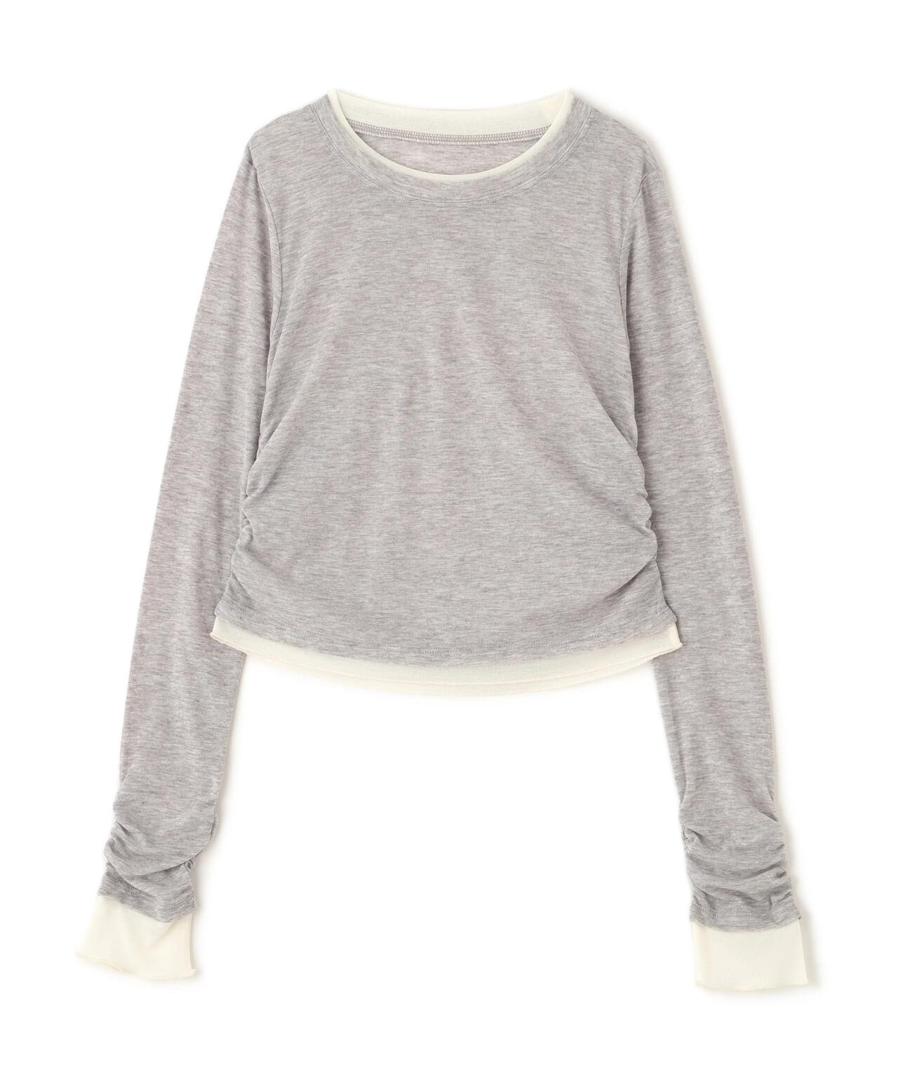 【追加生産予約】シアーテレコレイヤード風カットソー