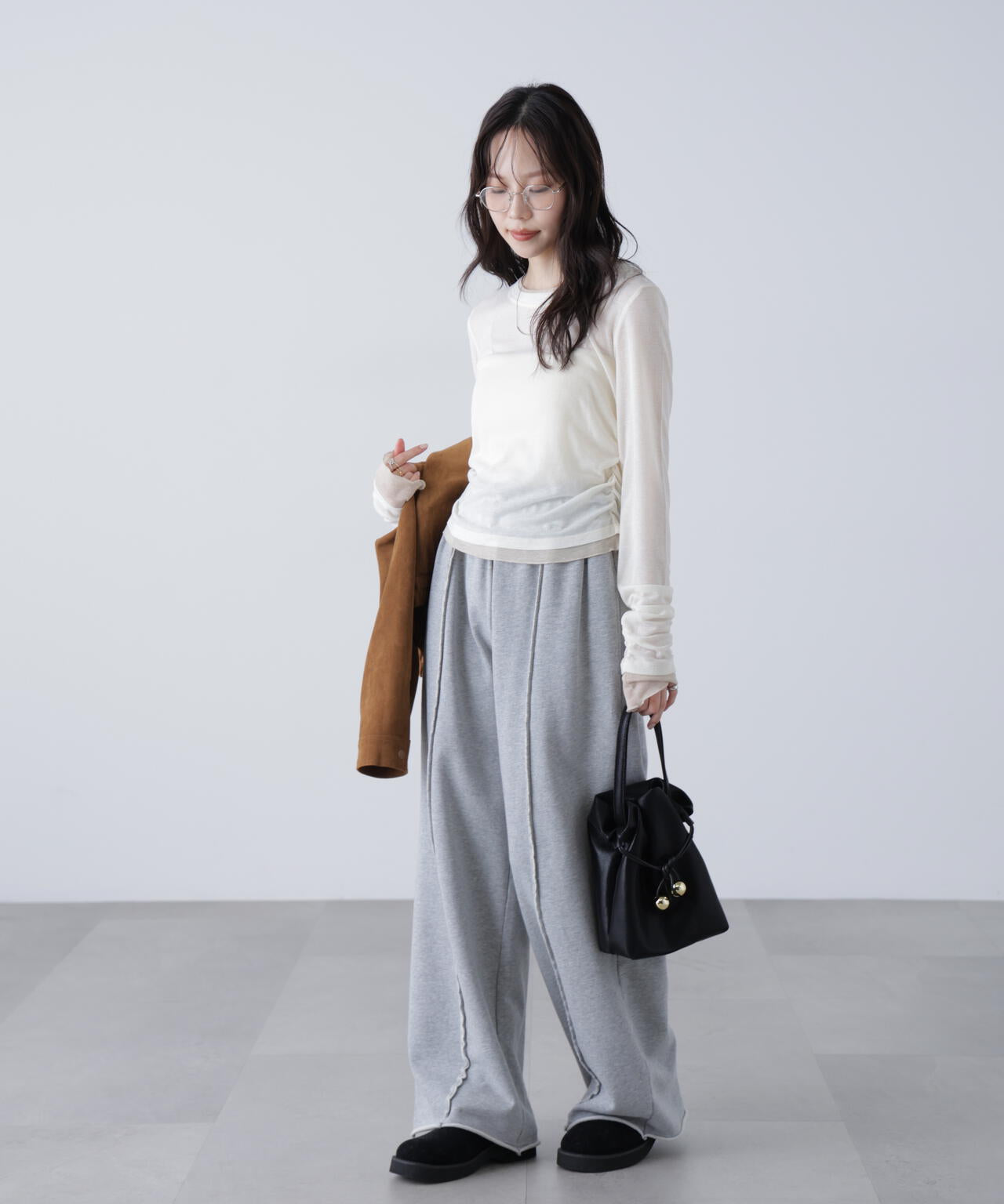 【追加生産予約】シアーテレコレイヤード風カットソー