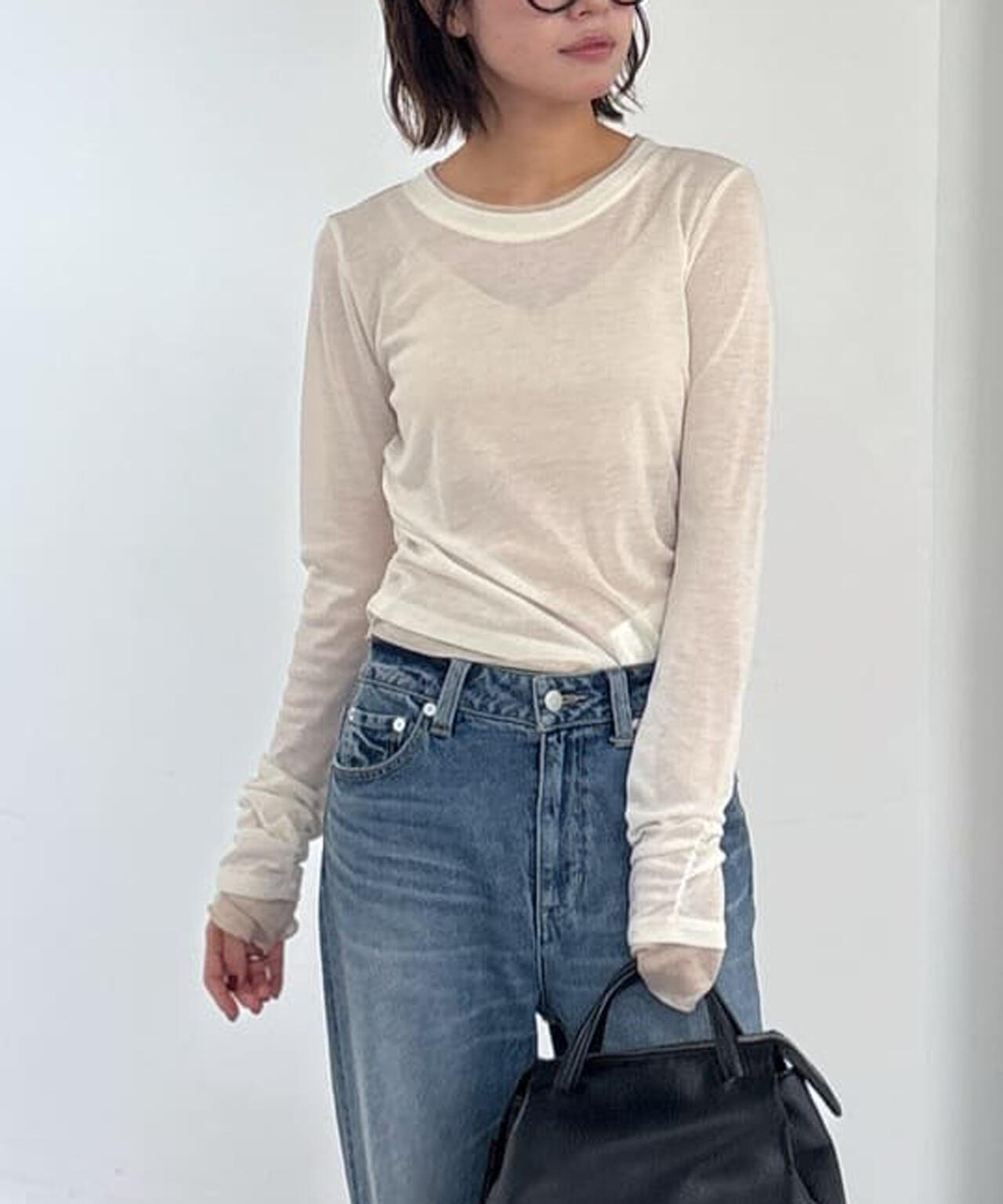 【追加生産予約】シアーテレコレイヤード風カットソー