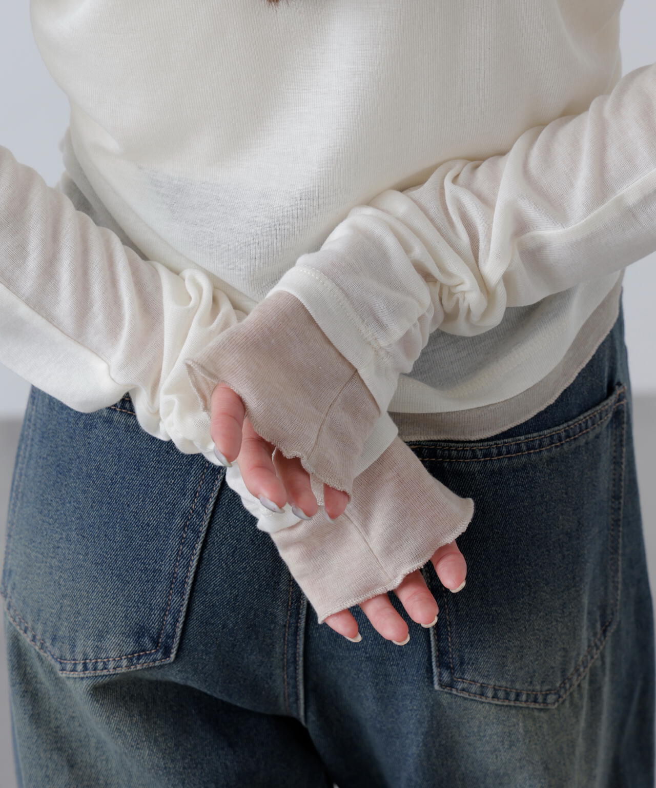 【追加生産予約】シアーテレコレイヤード風カットソー