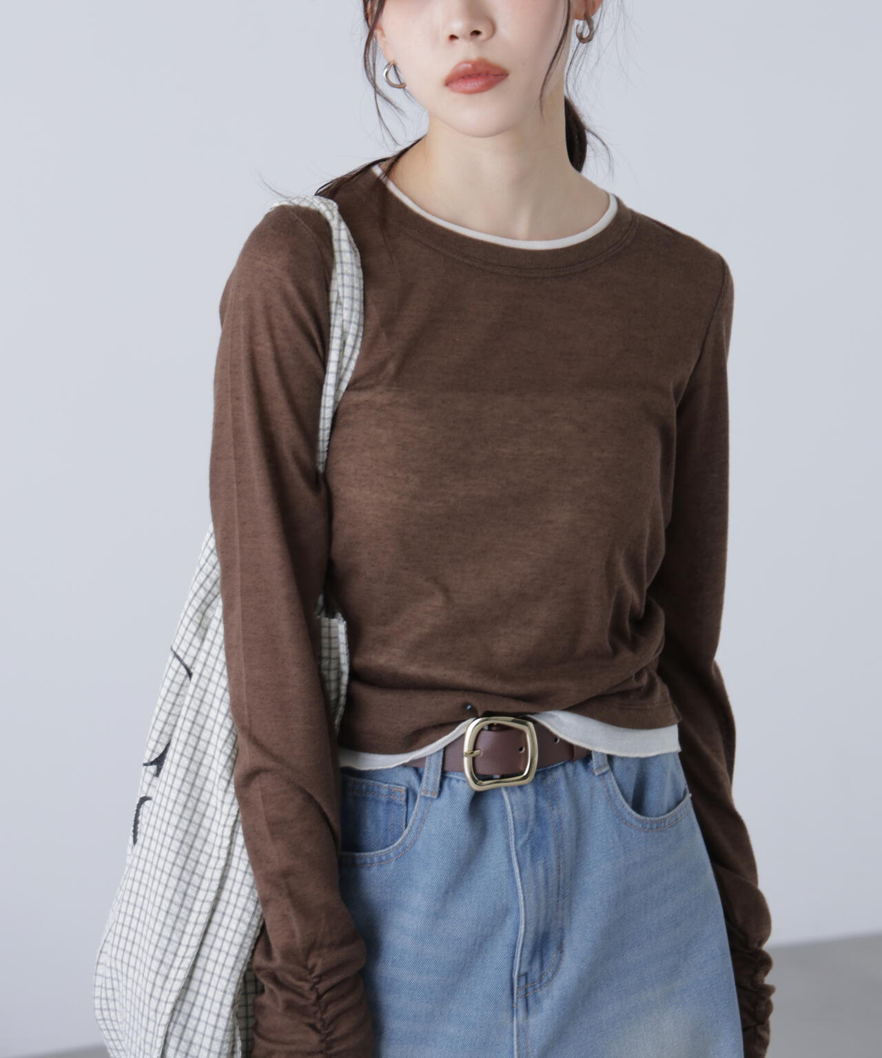 【追加生産予約】シアーテレコレイヤード風カットソー