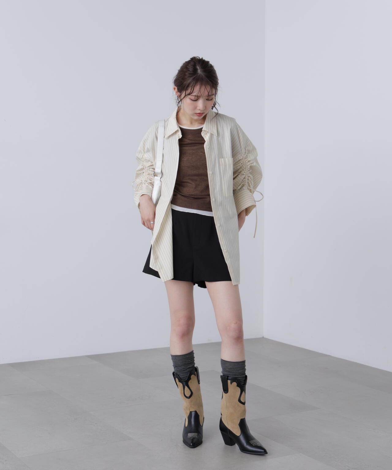 シアーテレコレイヤード風カットソー