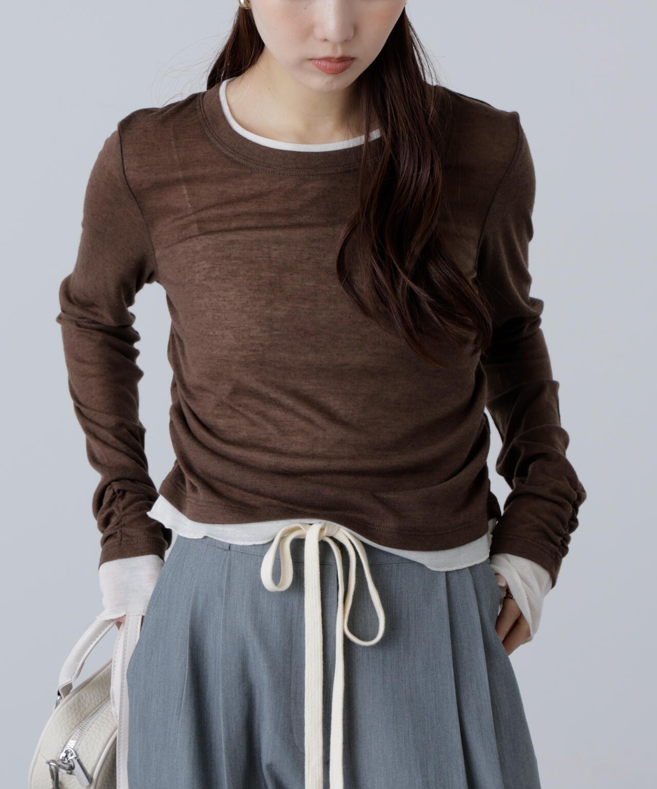 シアーテレコレイヤード風カットソー