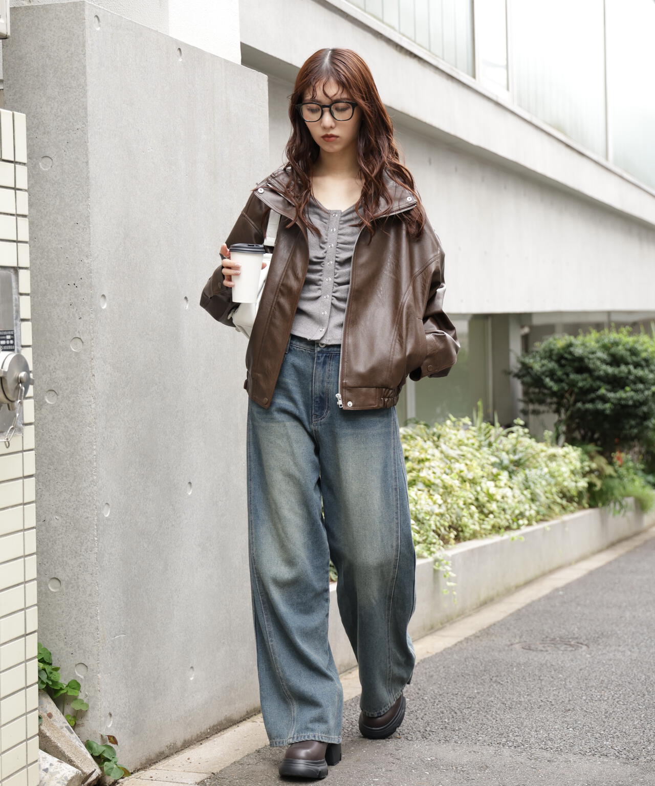 フロントギャザーデコルテカットソー