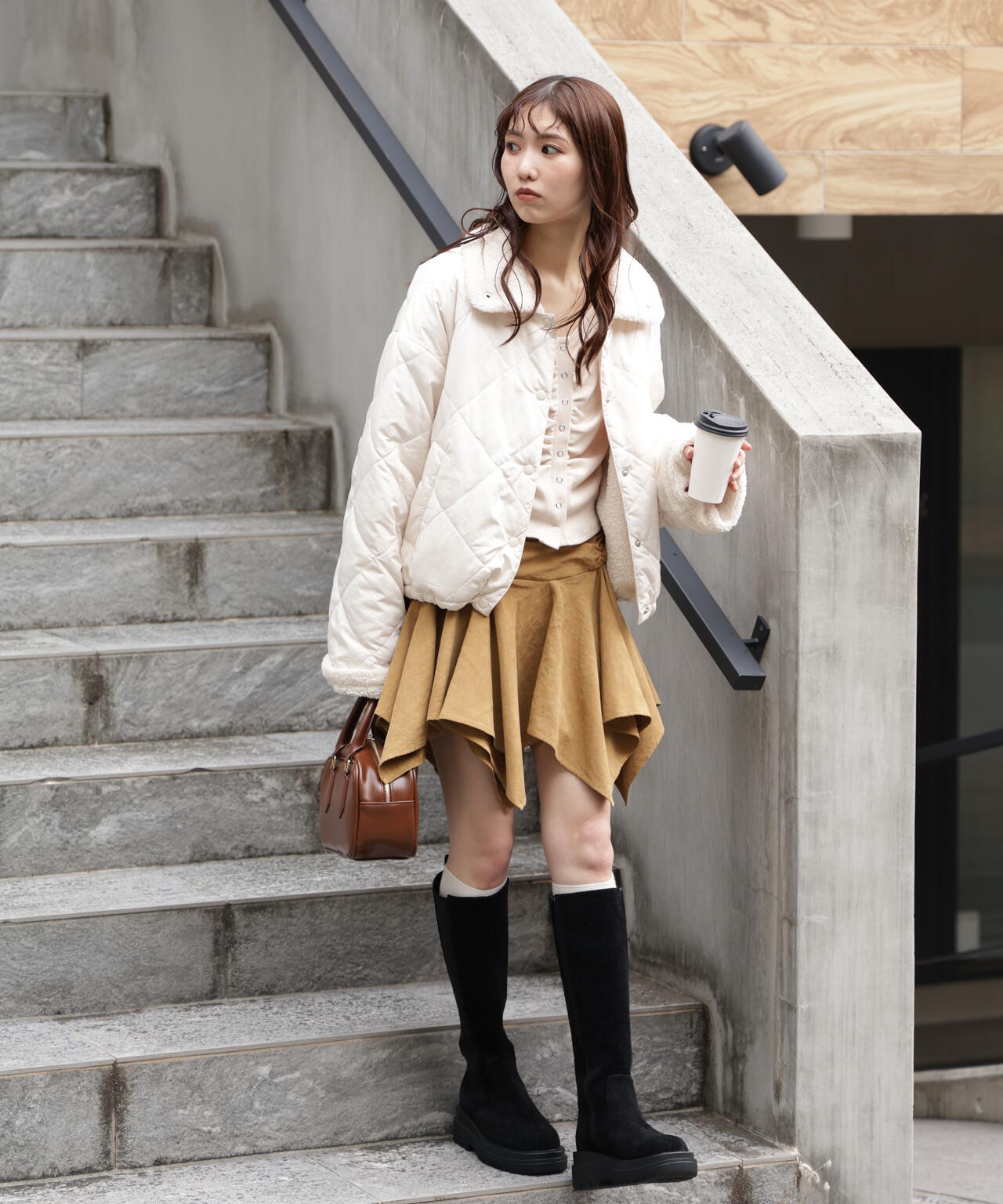 フロントギャザーデコルテカットソー