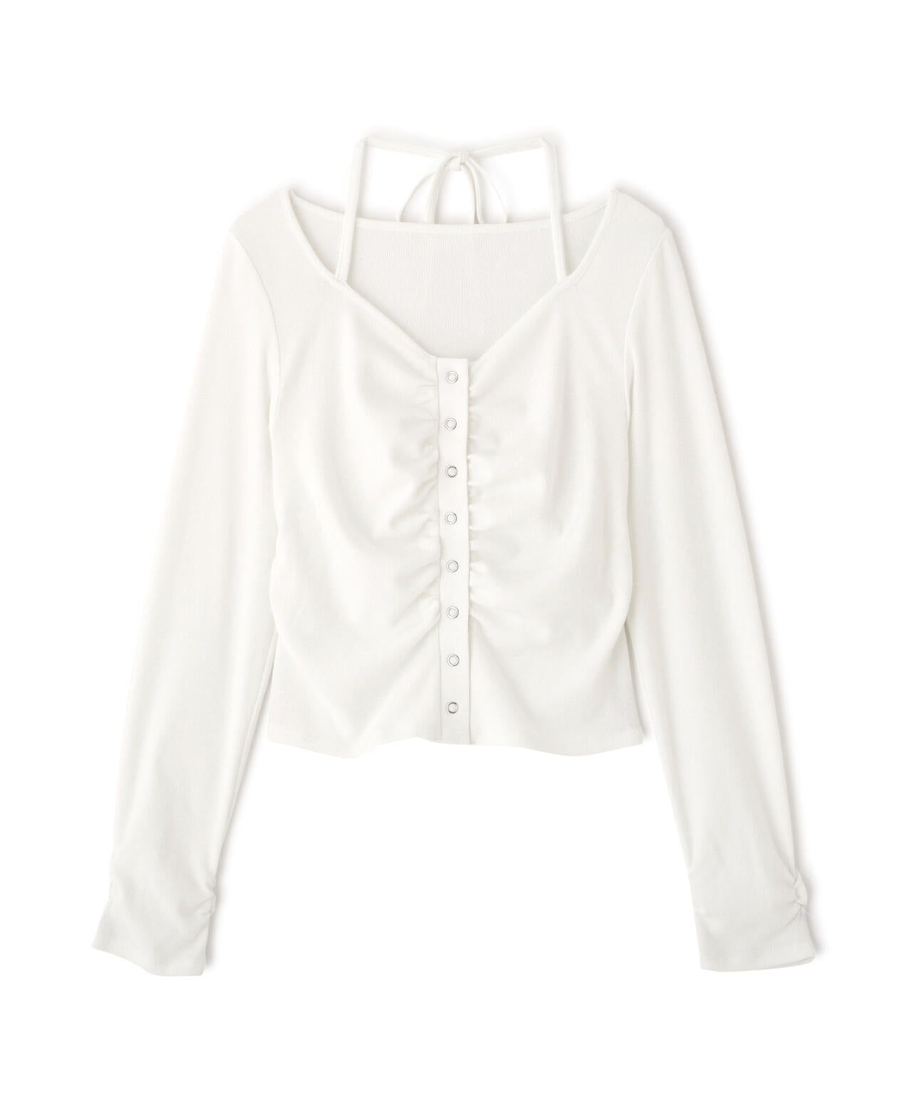 フロントギャザーデコルテカットソー