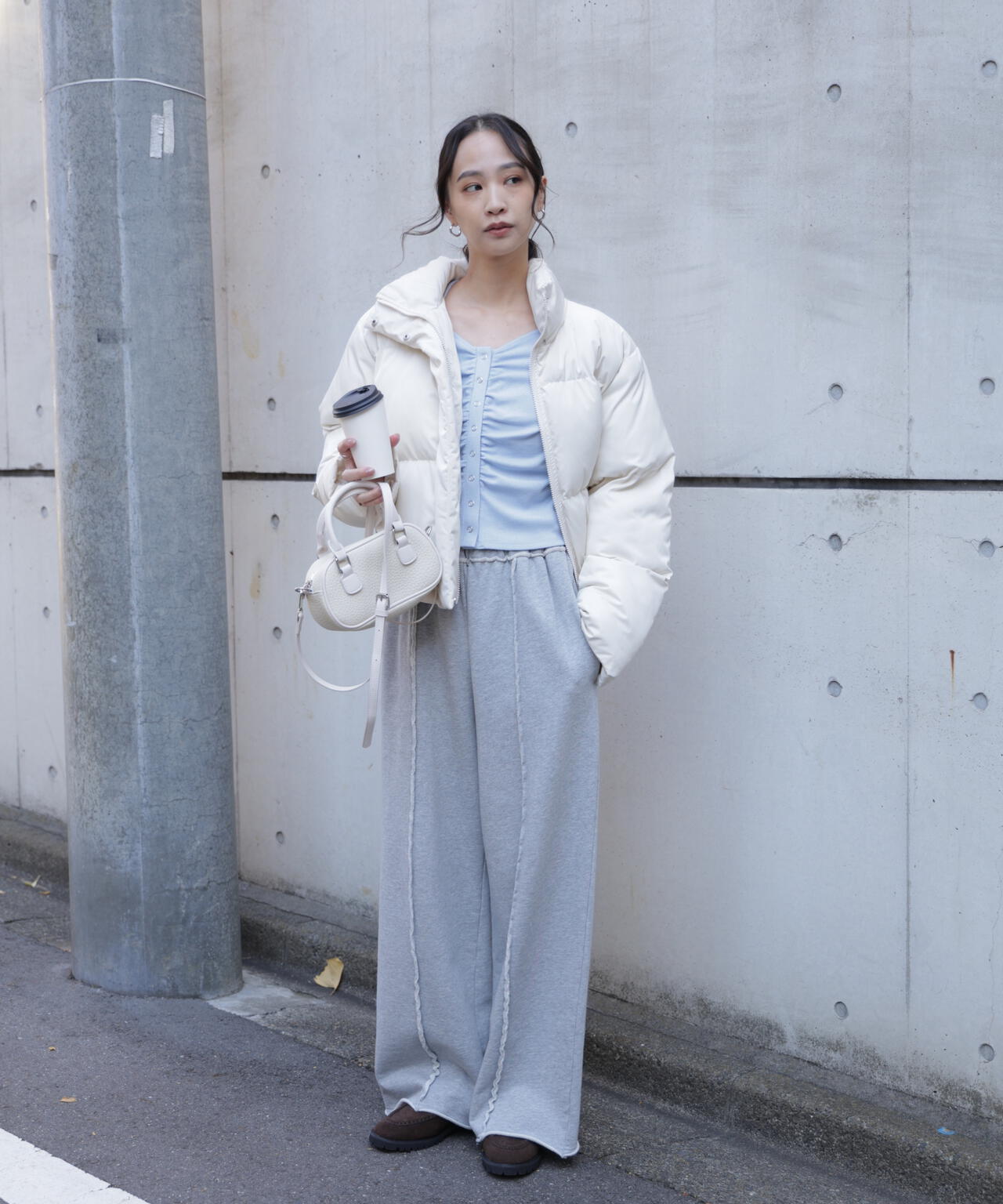 フロントギャザーデコルテカットソー