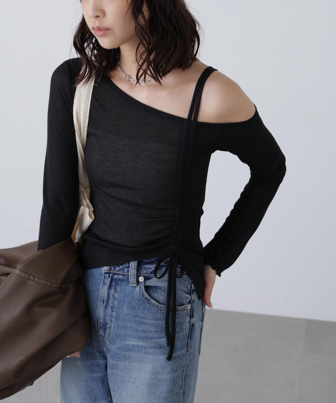 ワンショルシャーリングテレコカットソー