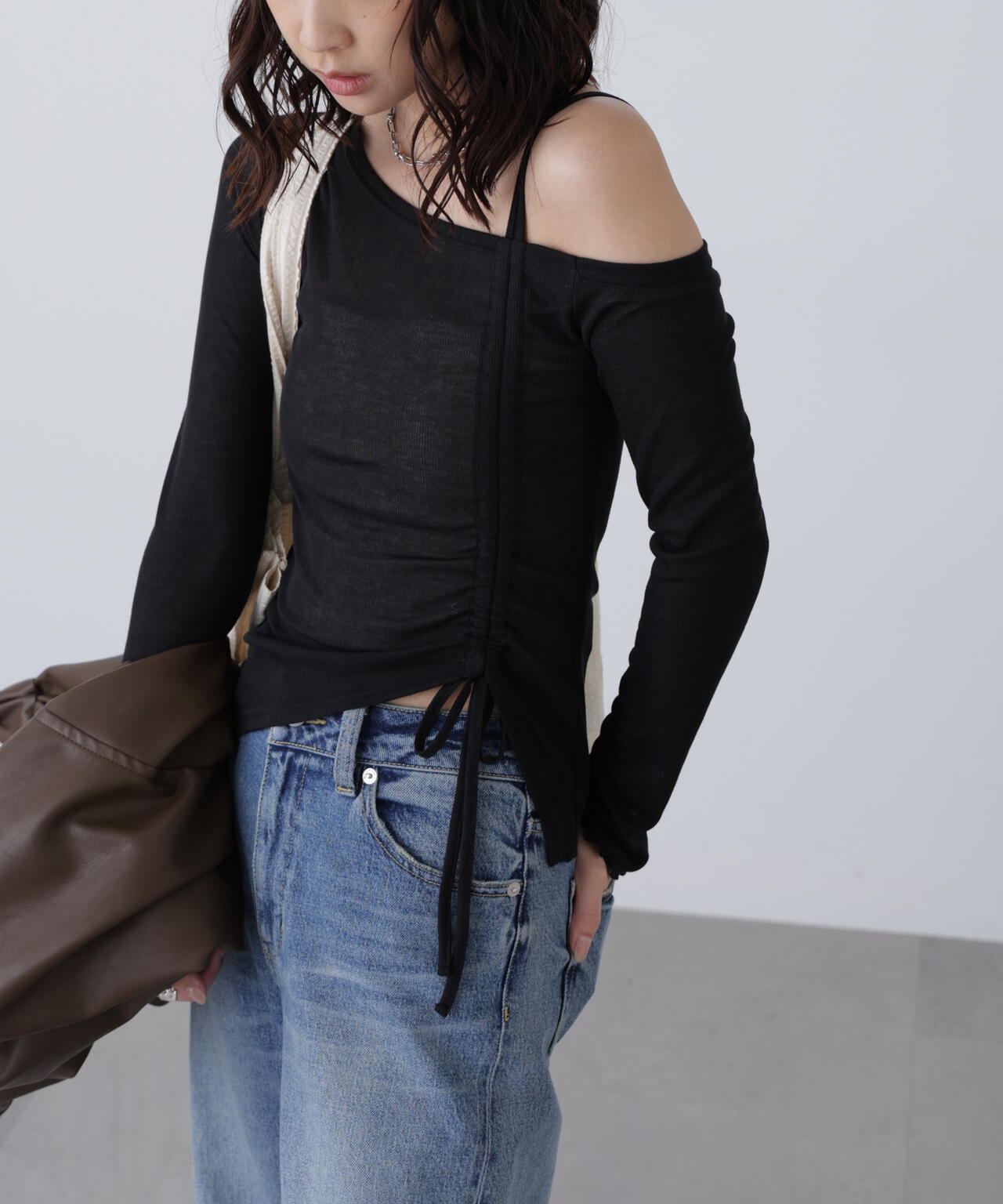 ワンショルシャーリングテレコカットソー