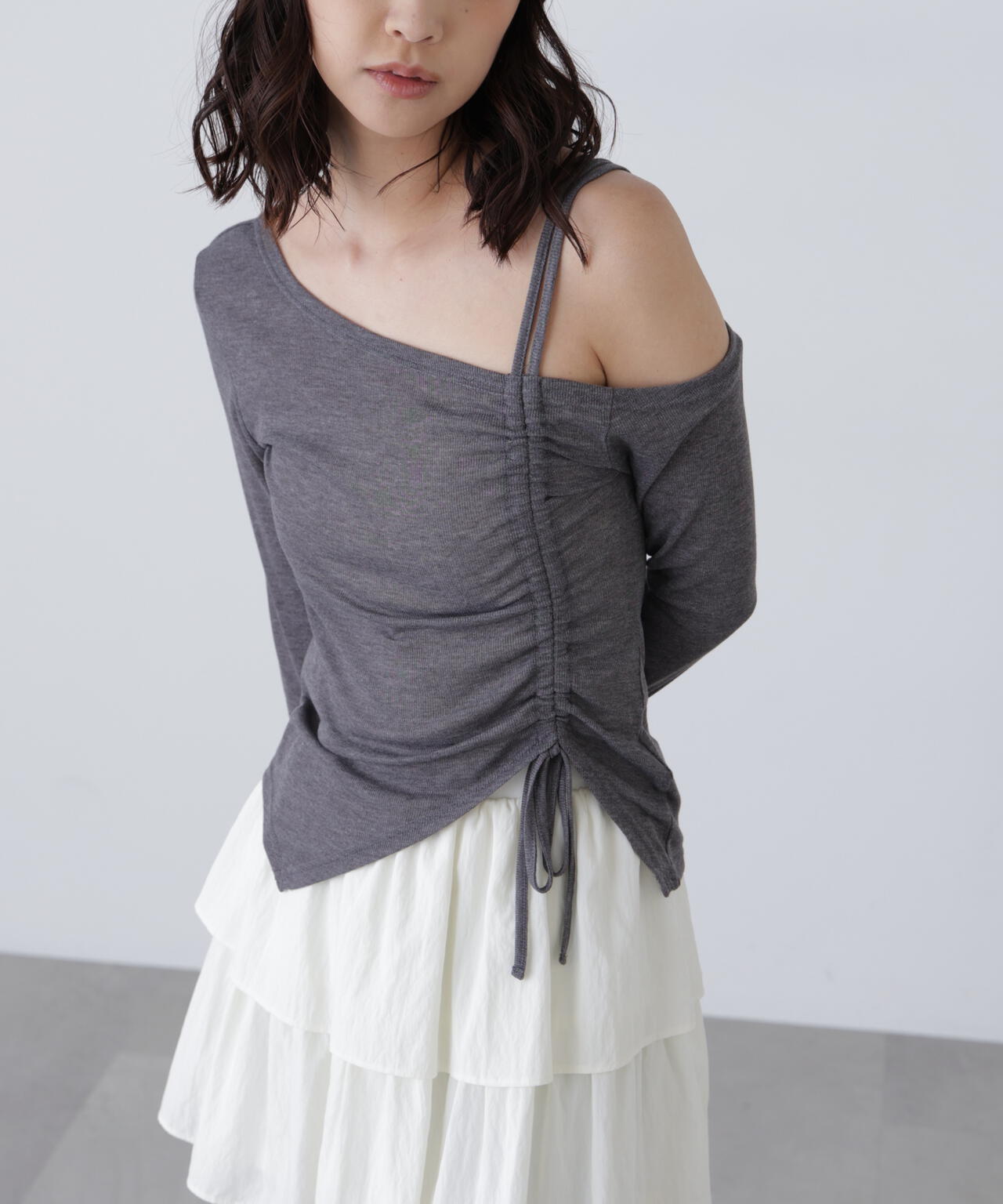 ワンショルシャーリングテレコカットソー