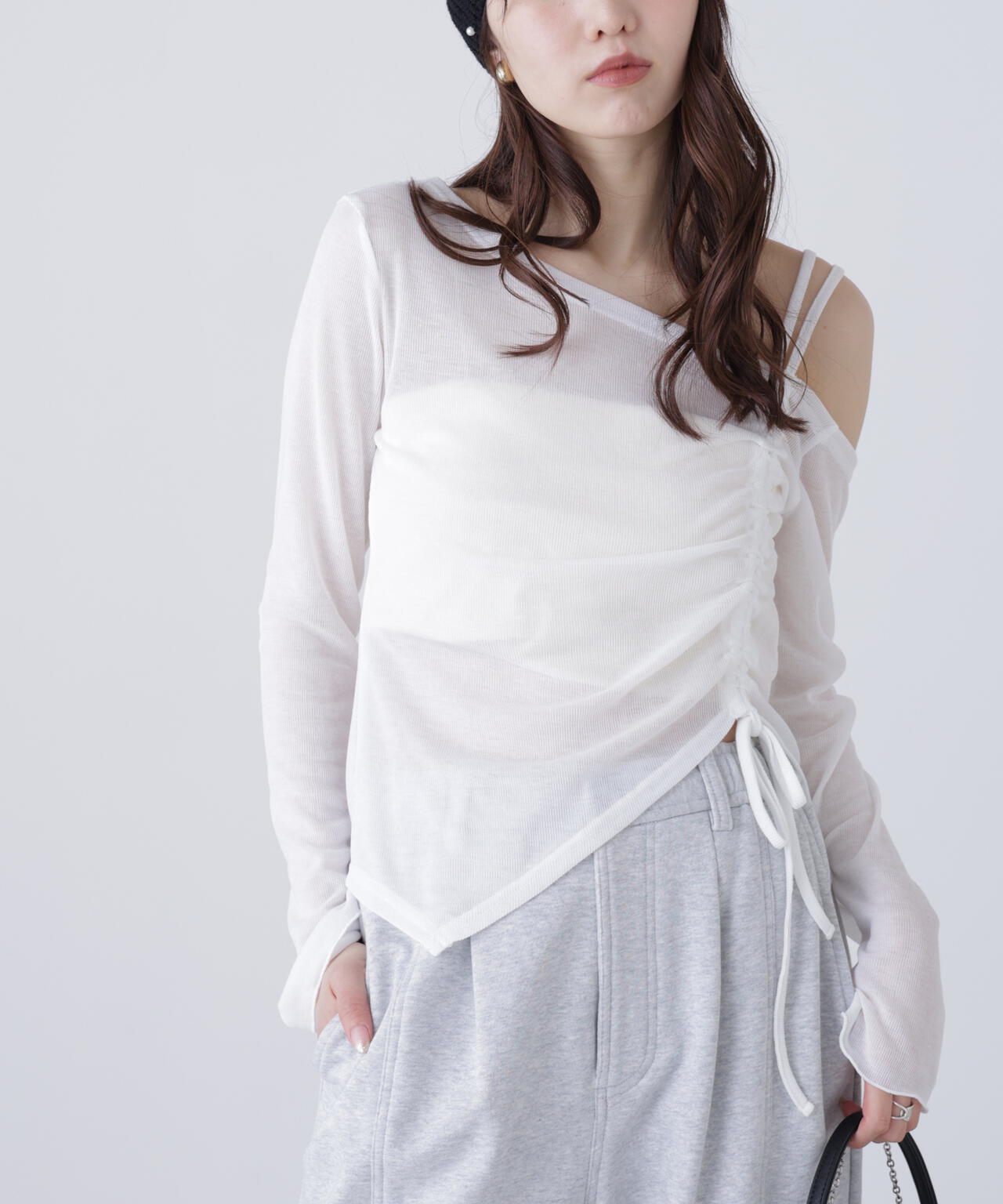 ワンショルシャーリングテレコカットソー