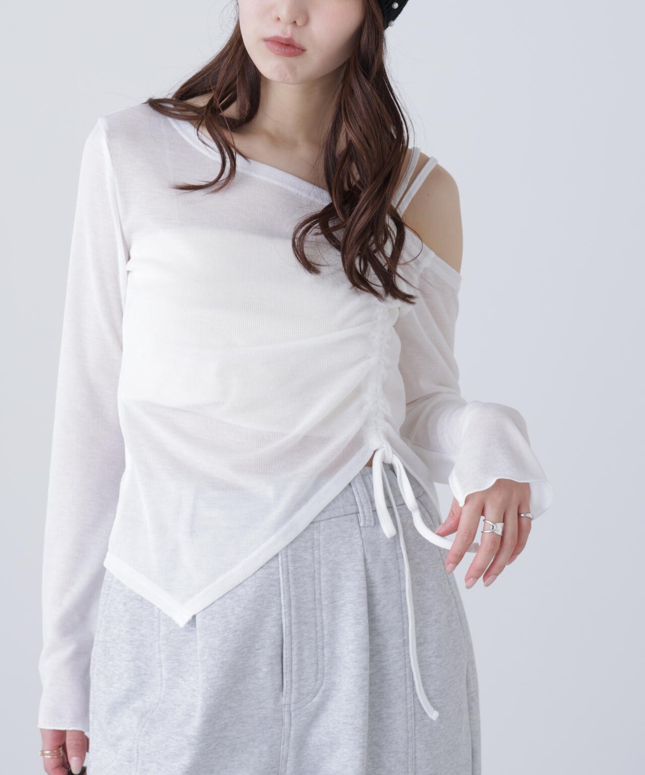 ワンショルシャーリングテレコカットソー