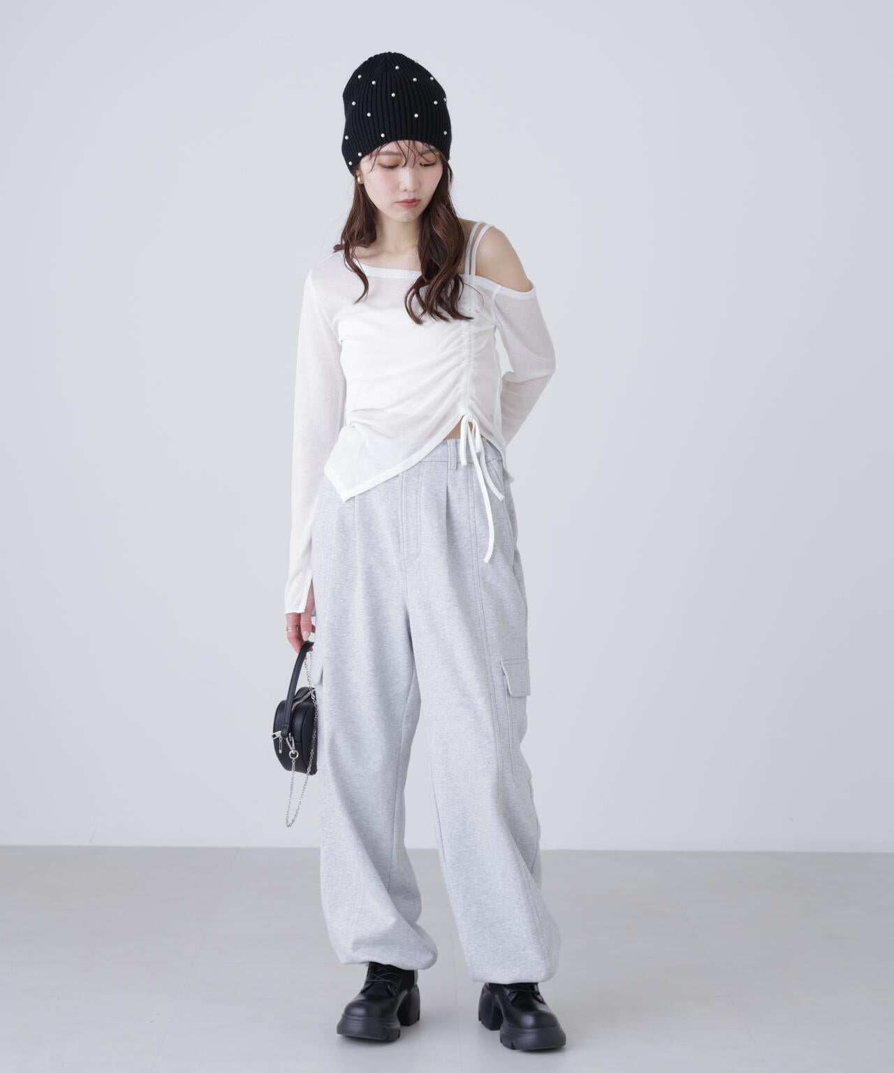 ワンショルシャーリングテレコカットソー