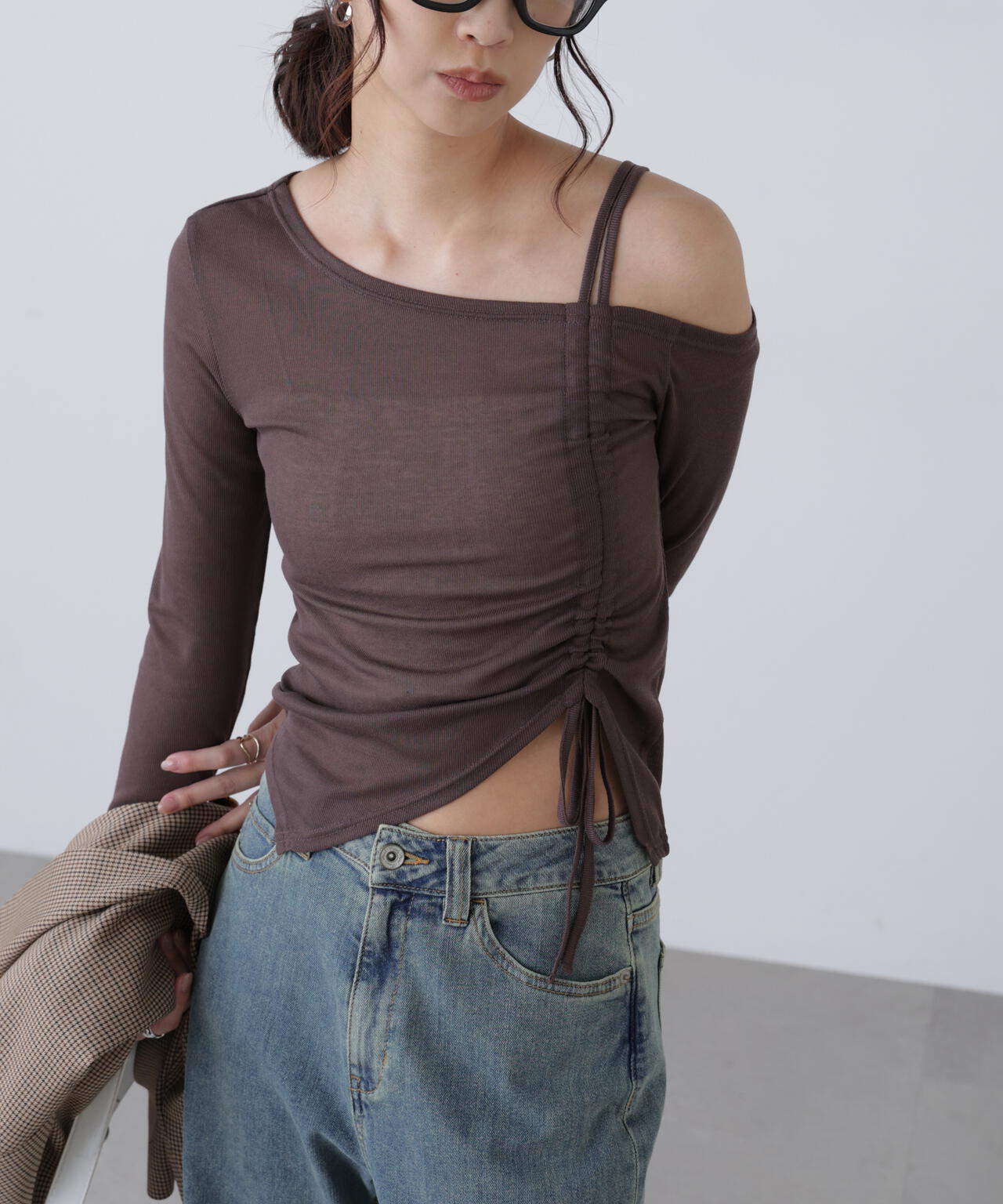 ワンショルシャーリングテレコカットソー