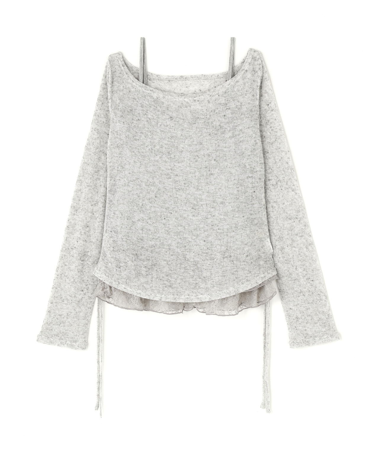 【追加生産予約】メランジドロストレースティアードキャミセット