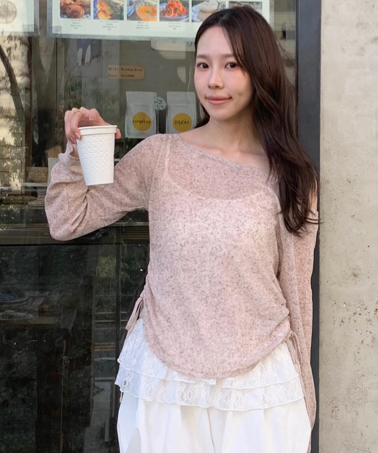 【追加生産予約】メランジドロストレースティアードキャミセット