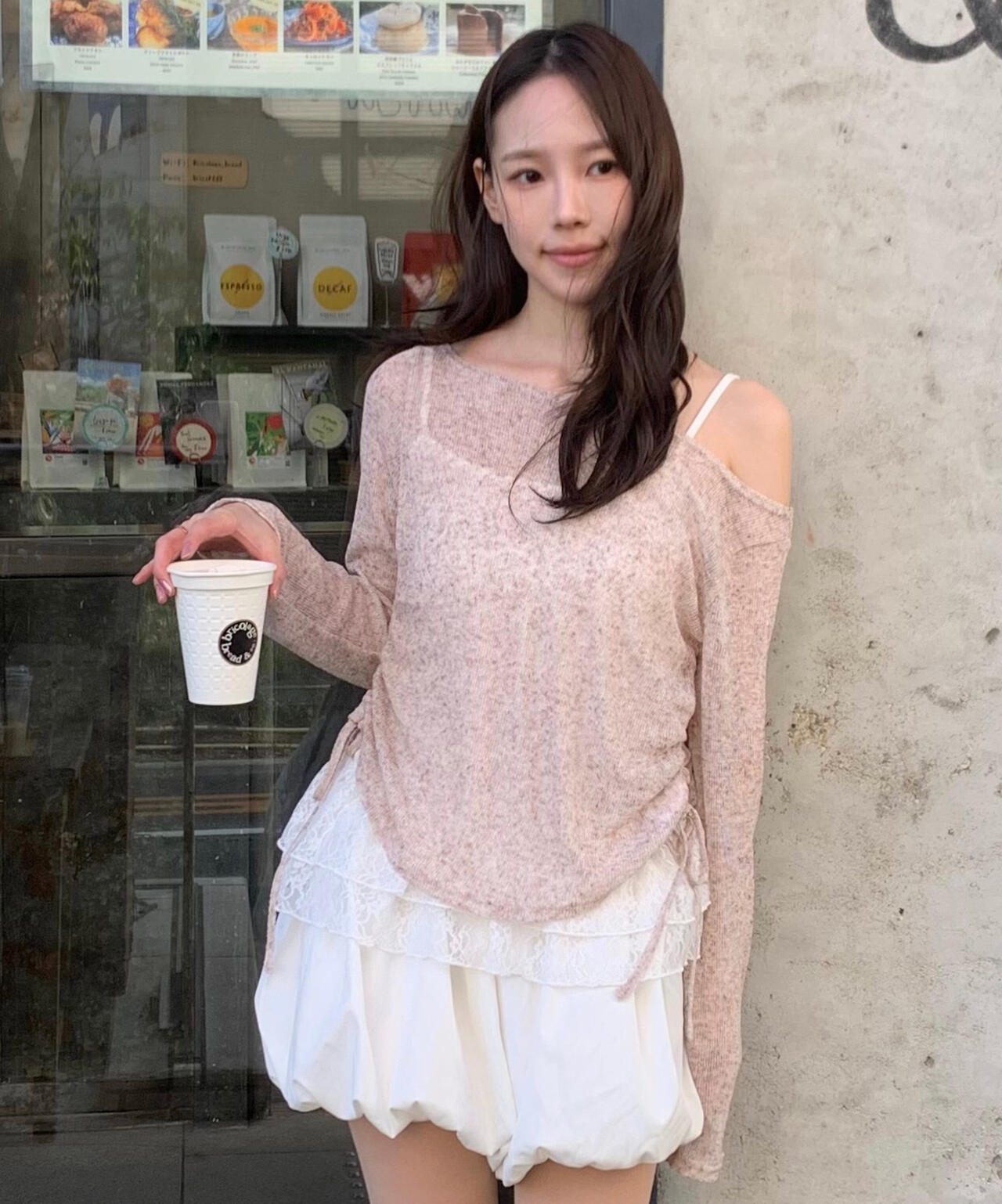 【追加生産予約】メランジドロストレースティアードキャミセット