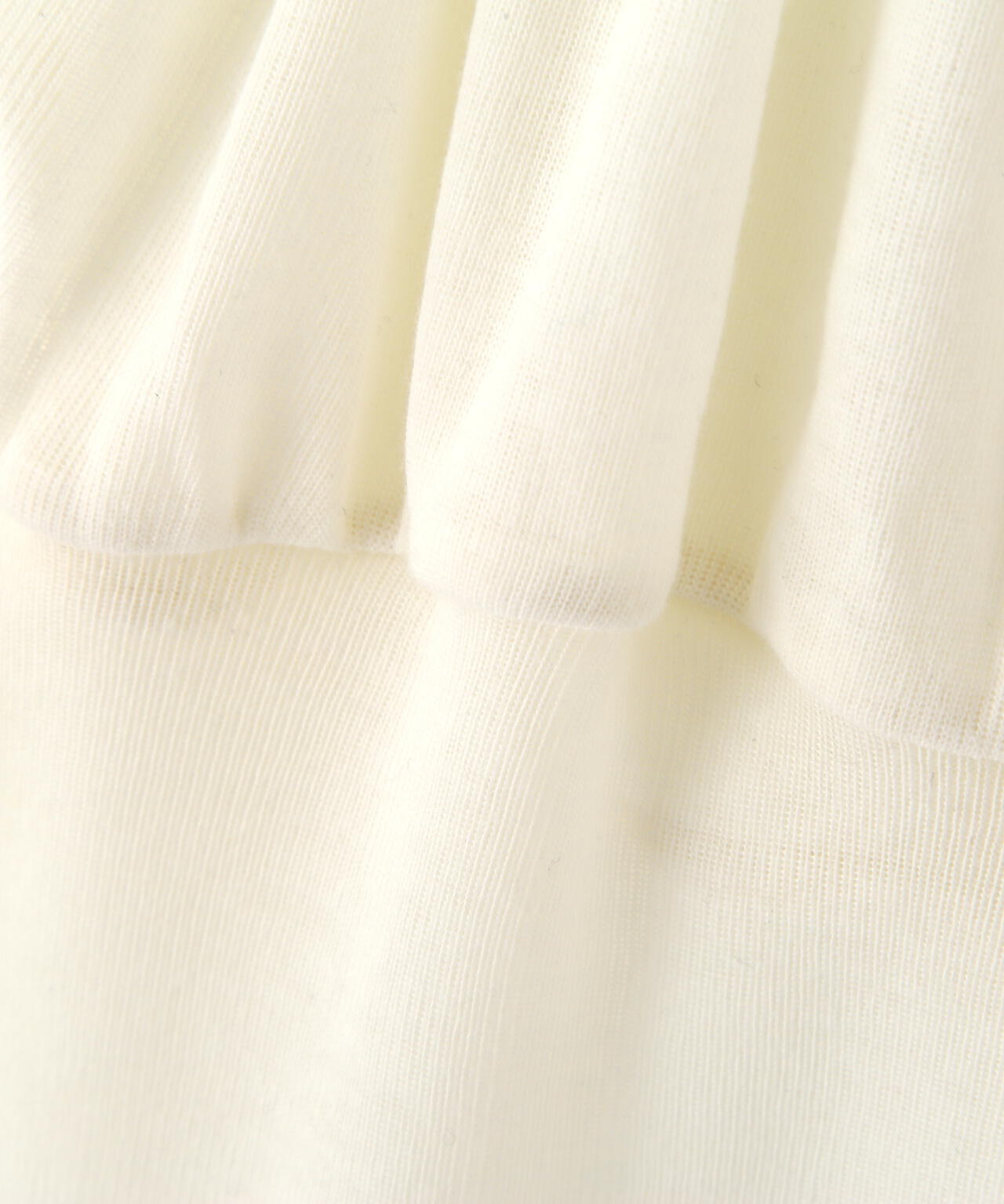 オフショルシアーギャザーカットソー