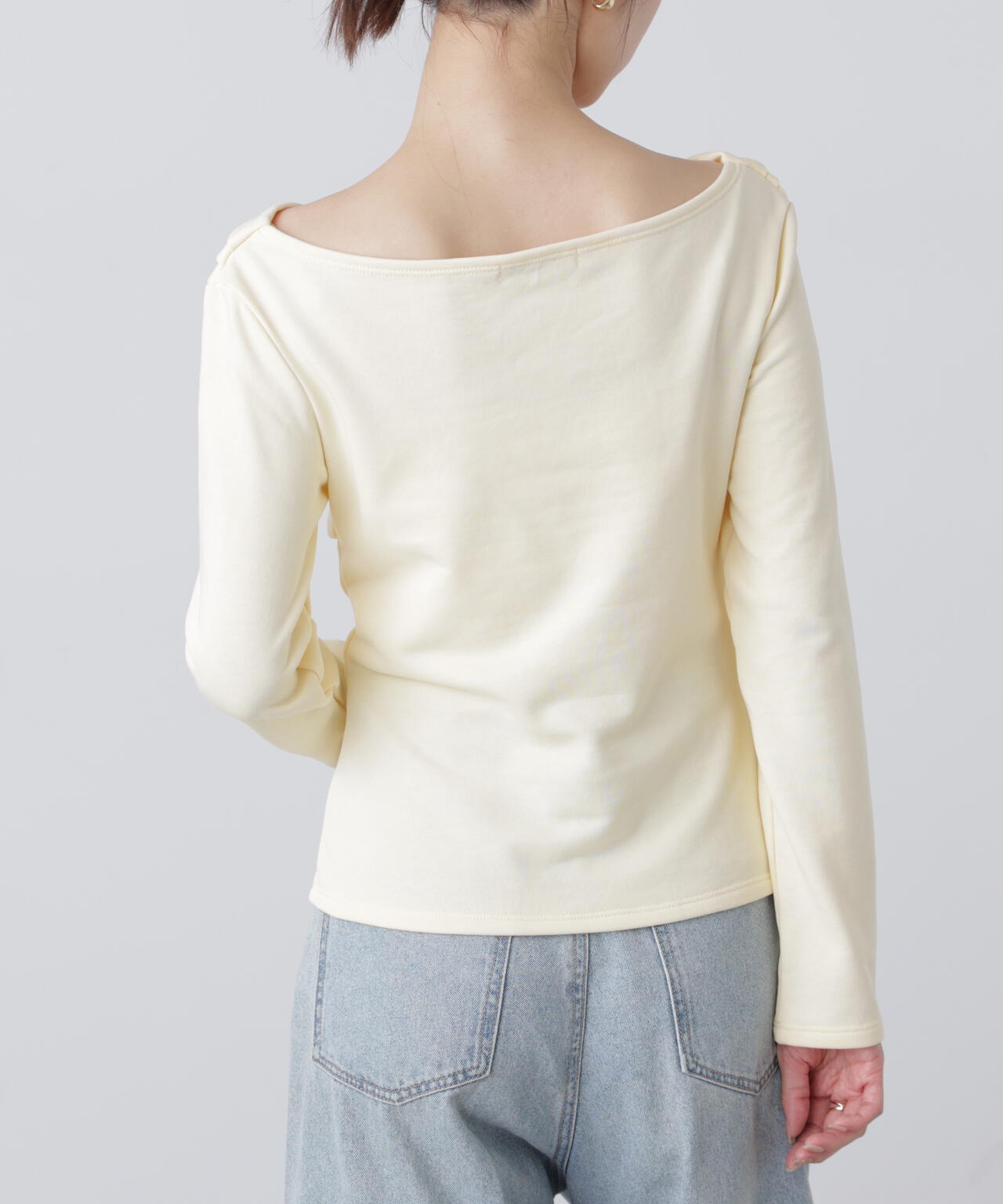 【MFM】オフショルミニ裏毛カットソー