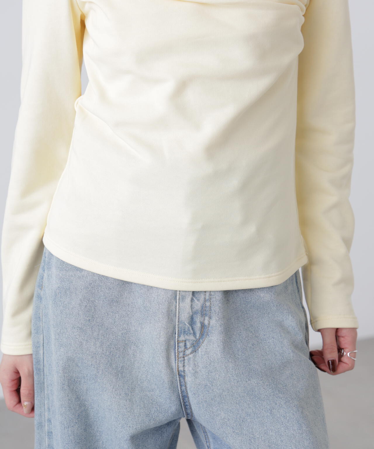 【MFM】オフショルミニ裏毛カットソー