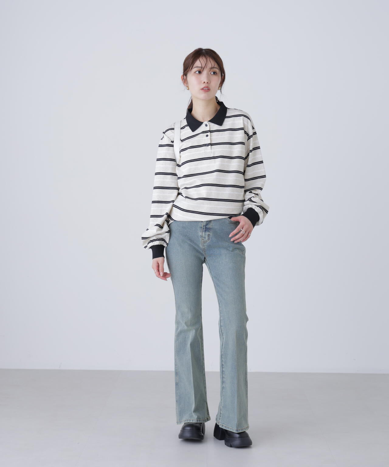 マルチボーダーラガーポロシャツ