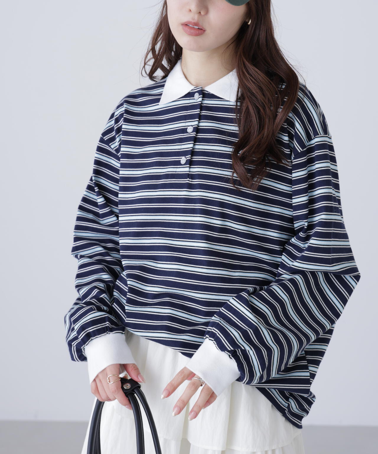 マルチボーダーラガーポロシャツ